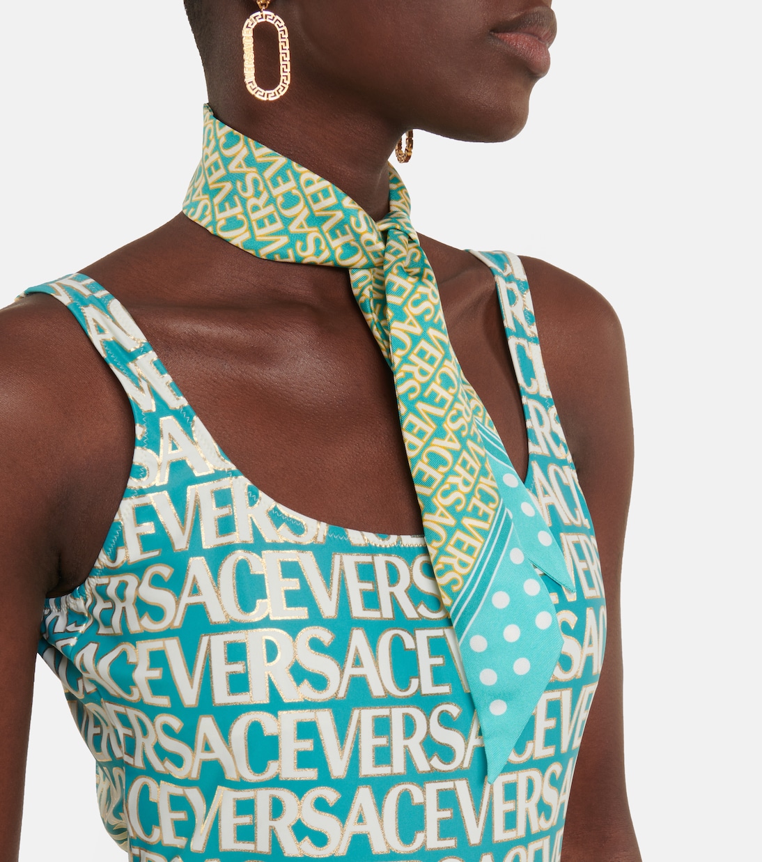 Pañuelo de seda estampado | Versace