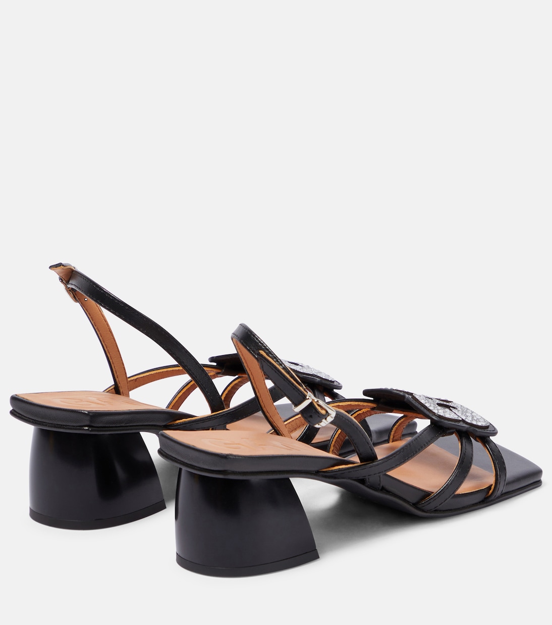 Verzierte Sandalen aus Lederimitat | Ganni