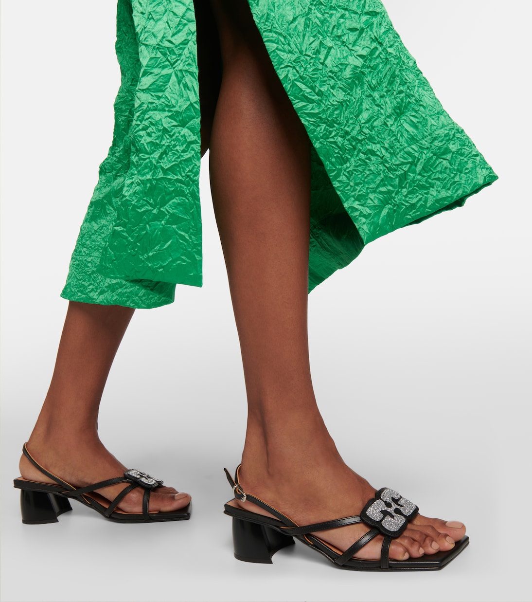 Verzierte Sandalen aus Lederimitat | Ganni