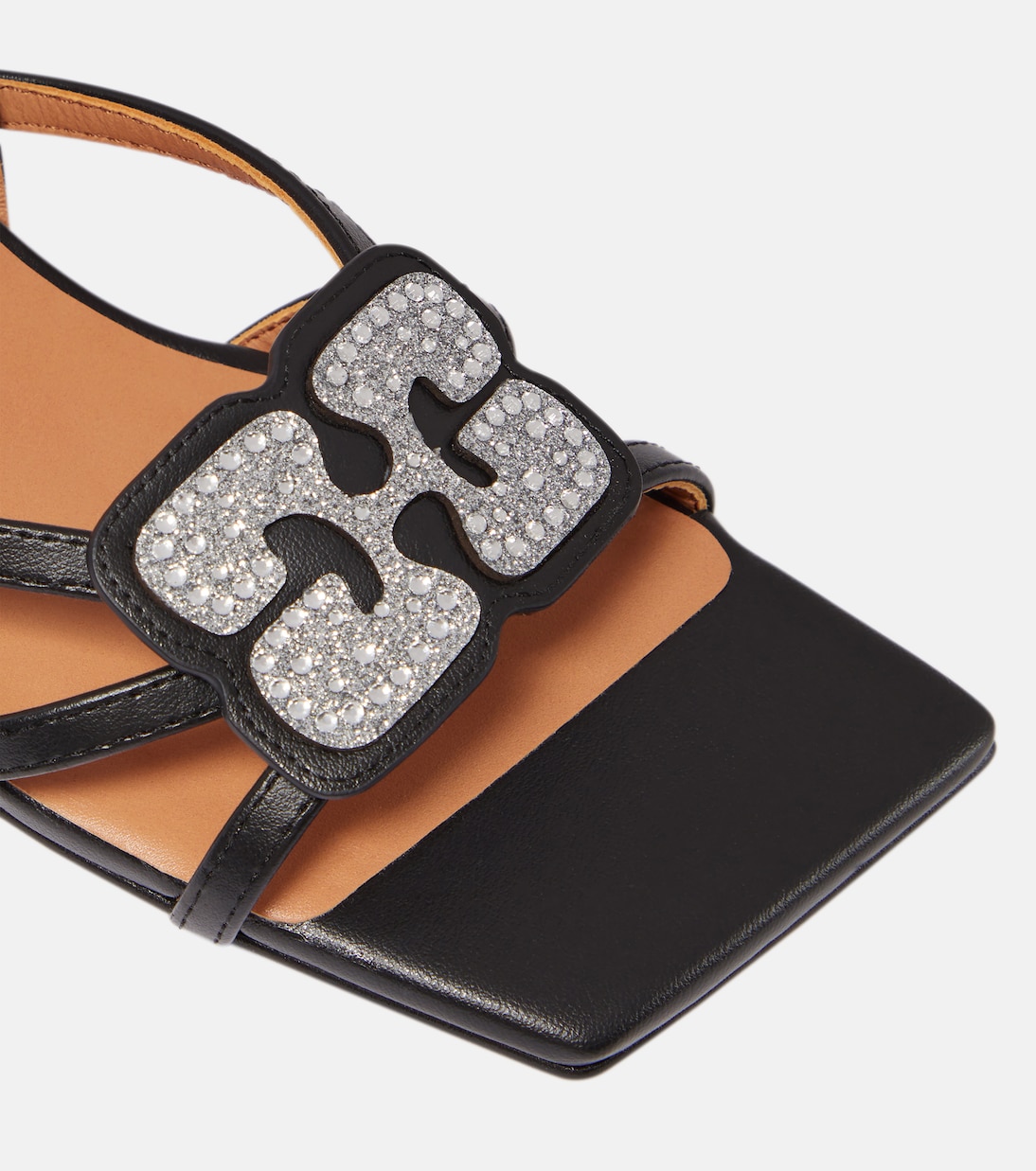 Verzierte Sandalen aus Lederimitat | Ganni