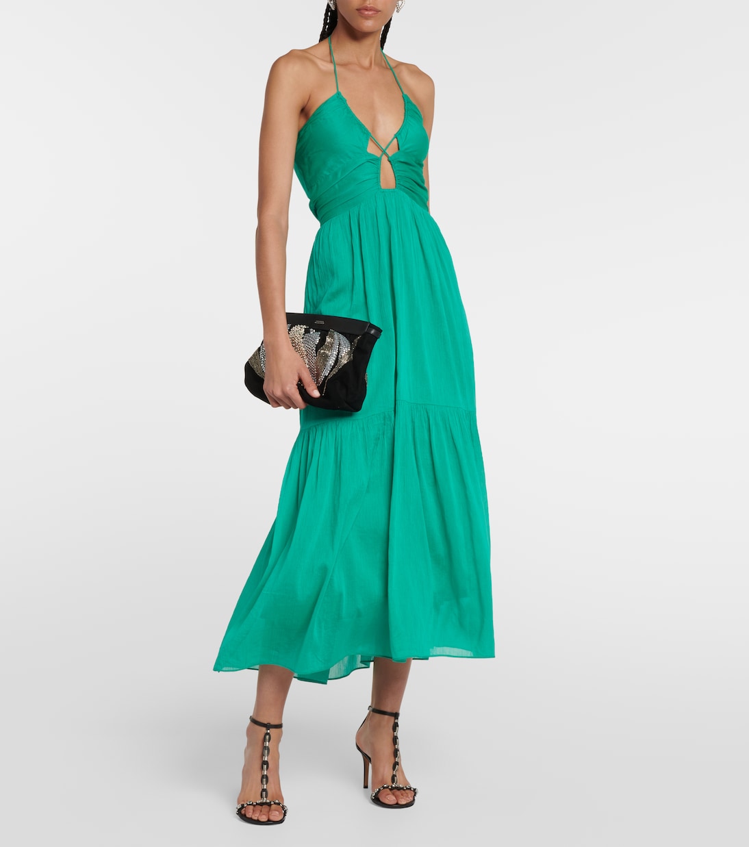 Vestido midi Birona de algodón y seda | Isabel Marant