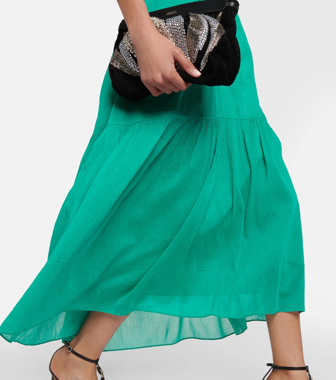 Vestido midi Birona de algodón y seda | Isabel Marant