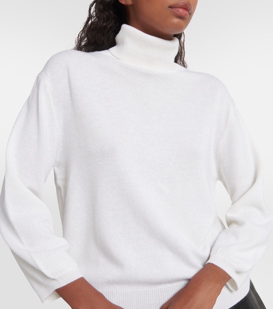 Jersey de cuello alto en lana y cachemir | Jardin des Orangers