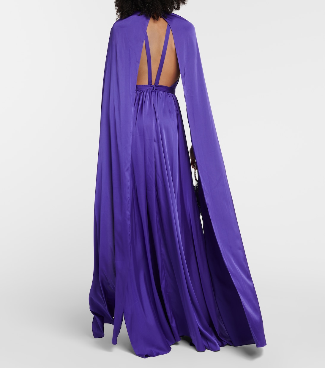 Bridal chiffon cape gown | Safiyaa
