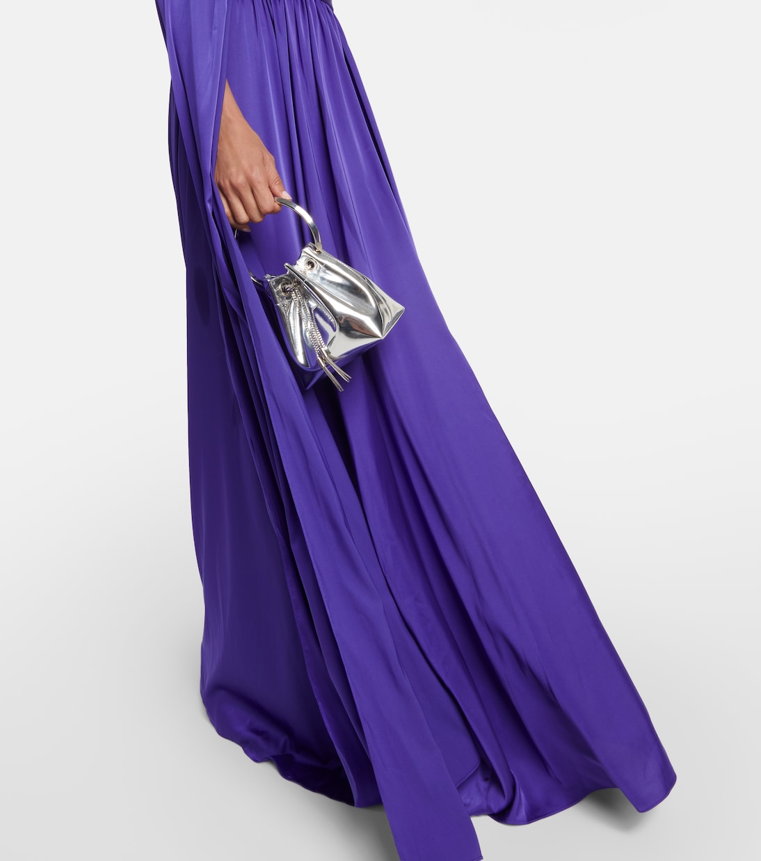 Bridal chiffon cape gown | Safiyaa