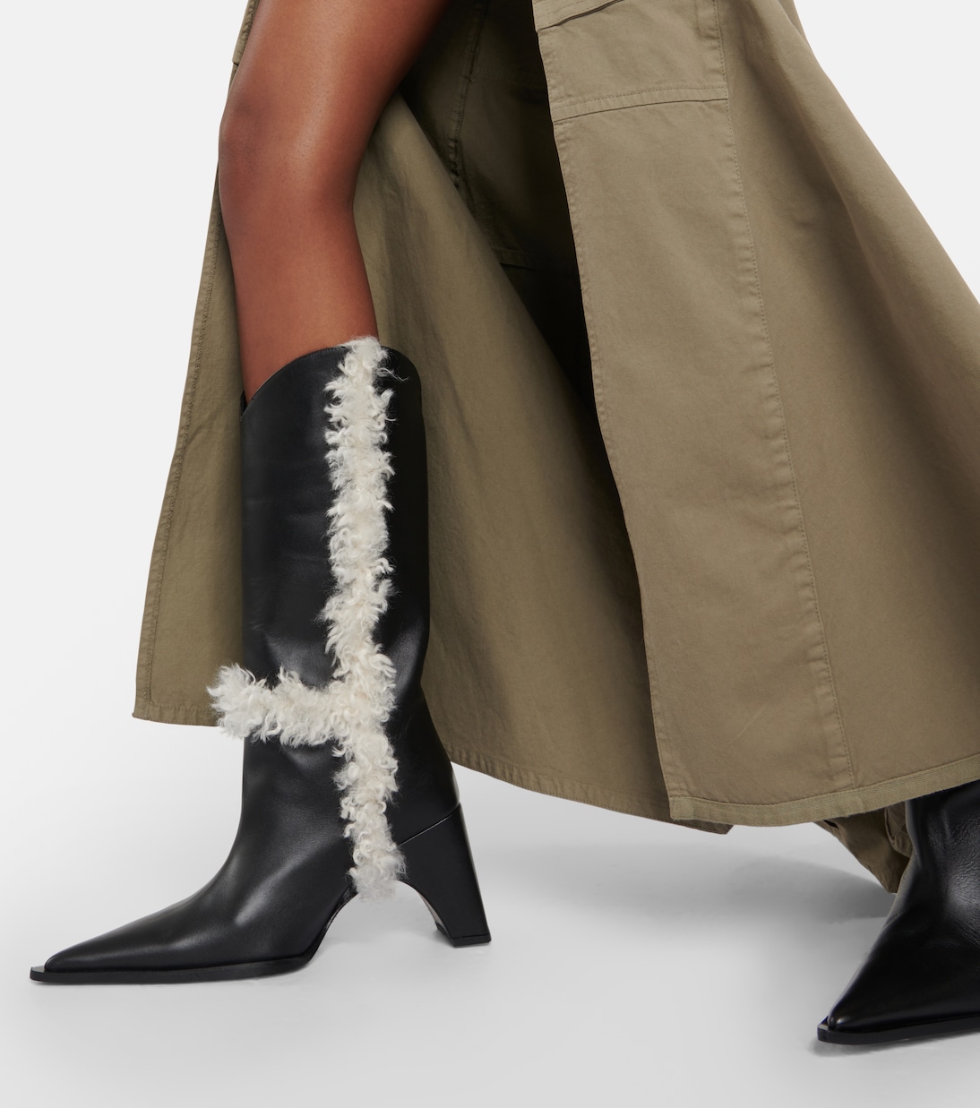 Botas altas Bridge de borrego sintético | Coperni