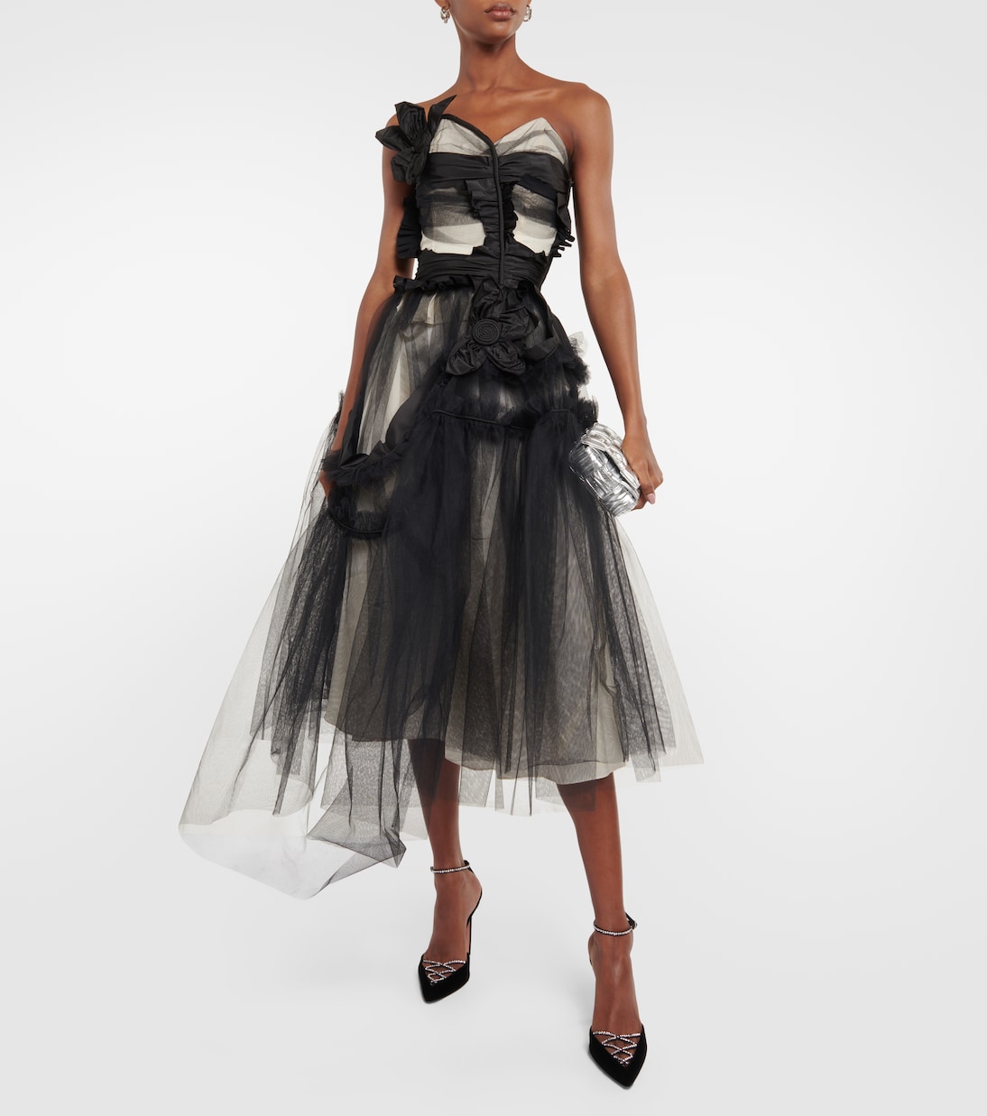 Pumps Audace Crystal 105 aus Samt | Aquazzura