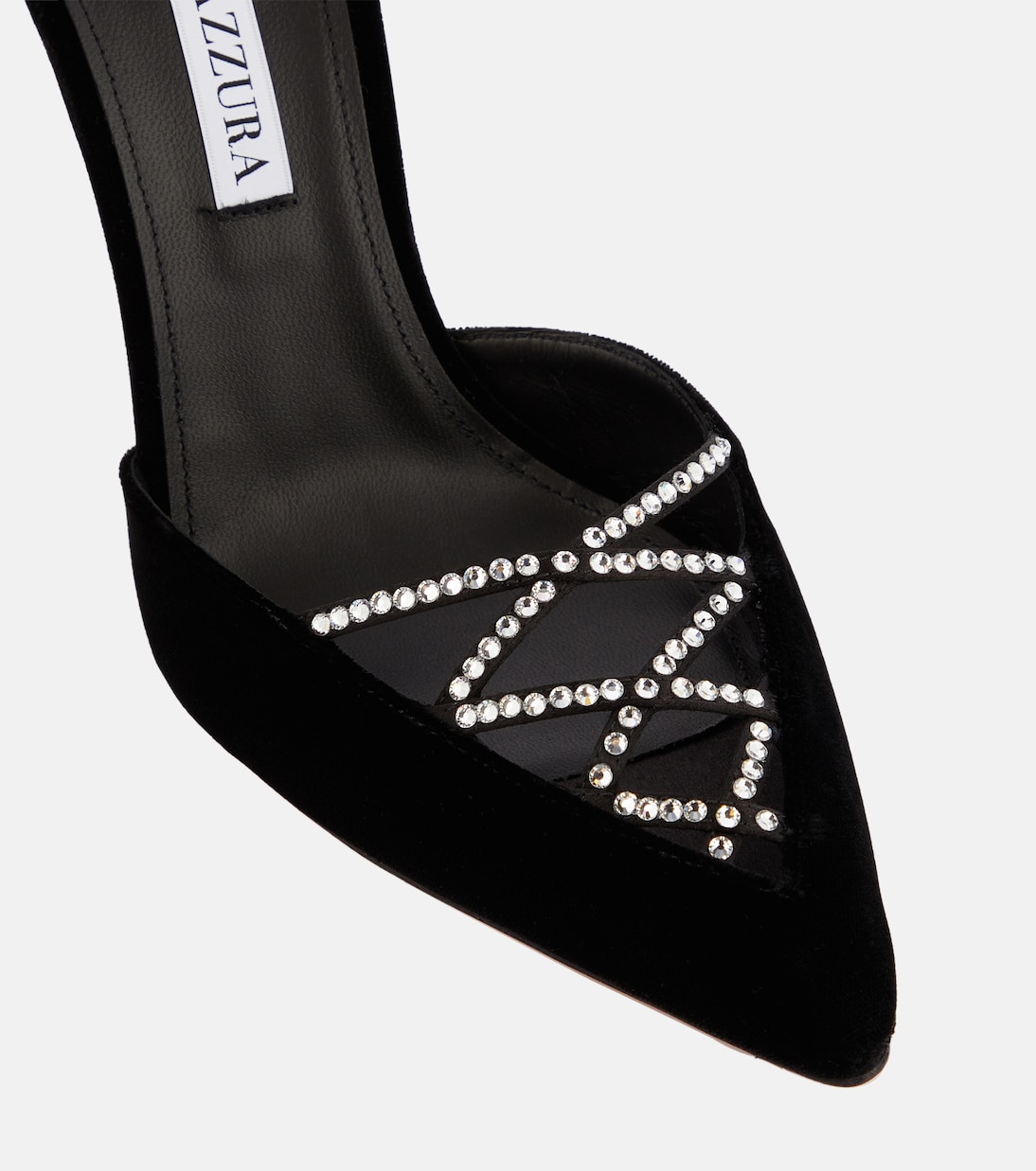 Pumps Audace Crystal 105 aus Samt | Aquazzura