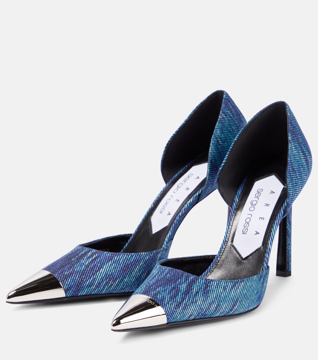 x Sergio Rossi salones en denim | Area