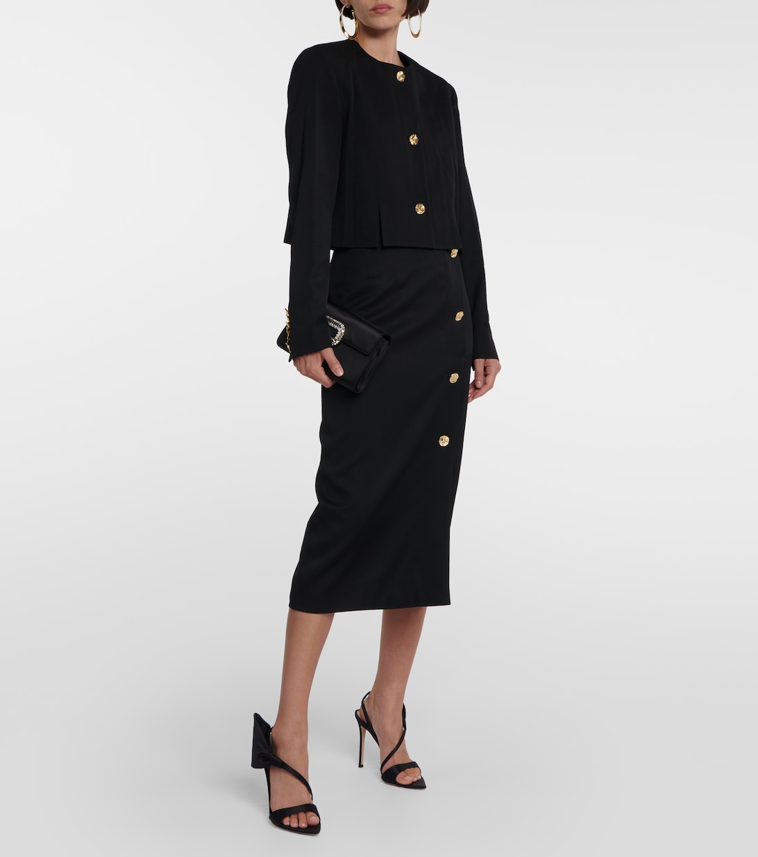 Gonna a tubino midi in lana | Nina Ricci