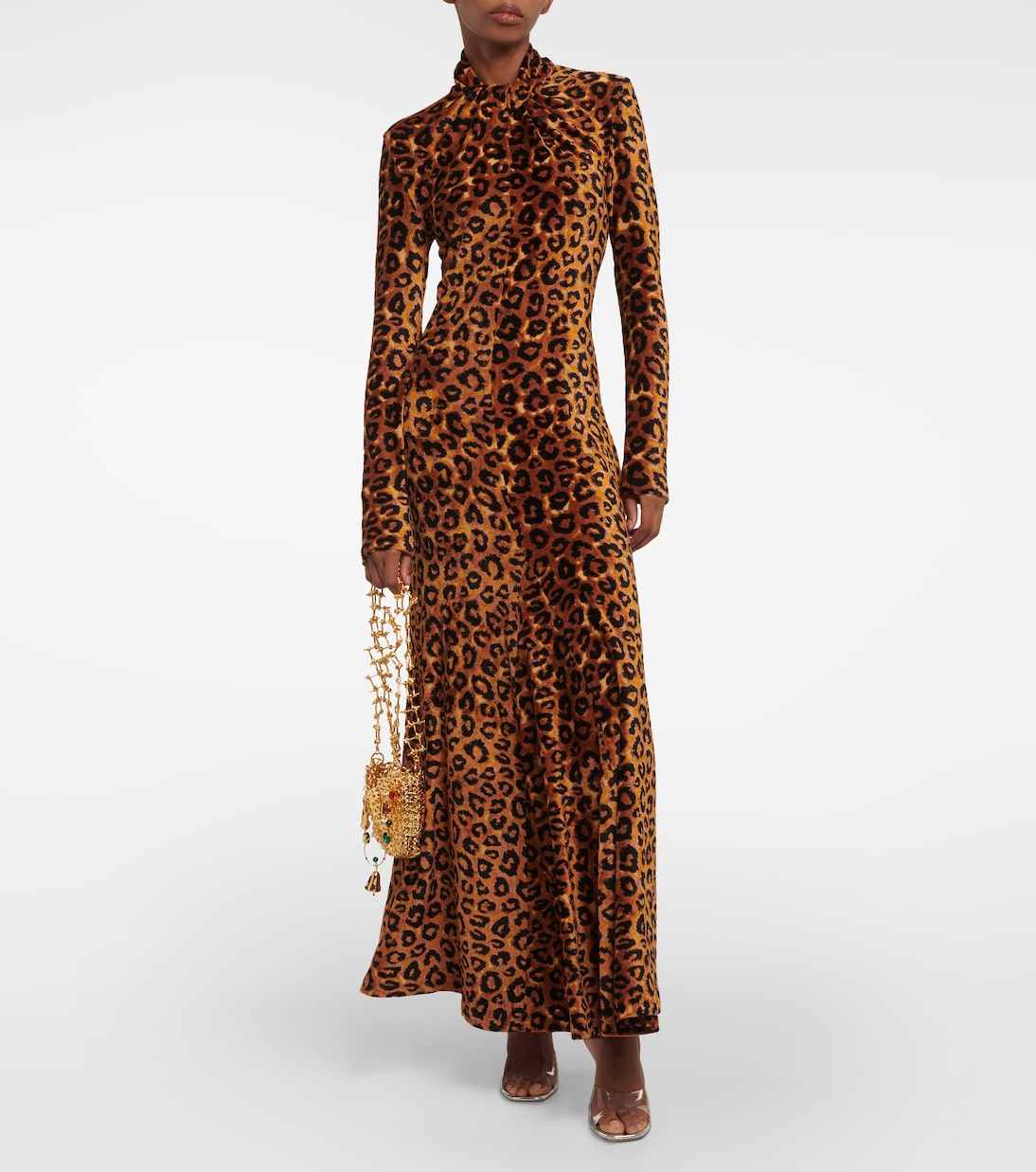 Leopard-print maxi dress | Rabanne