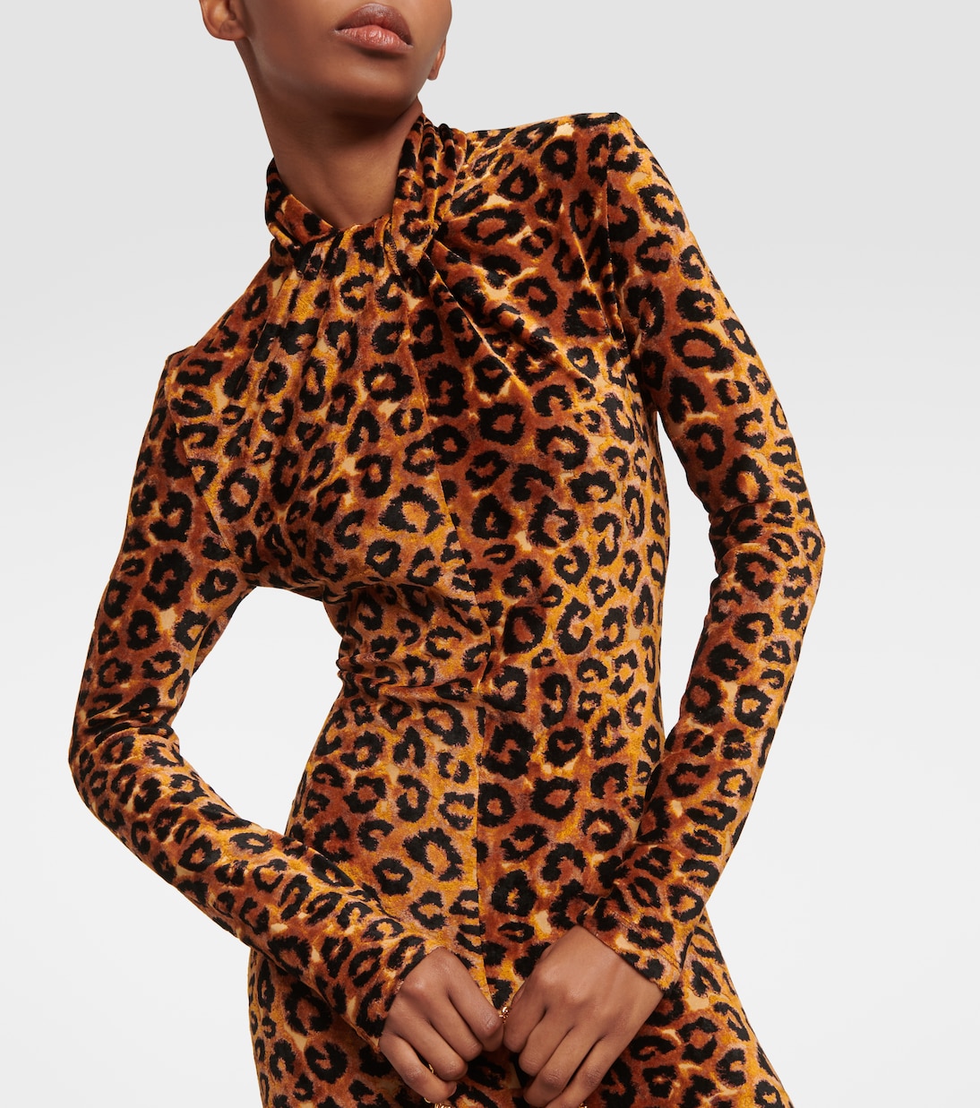 Leopard-print maxi dress | Rabanne