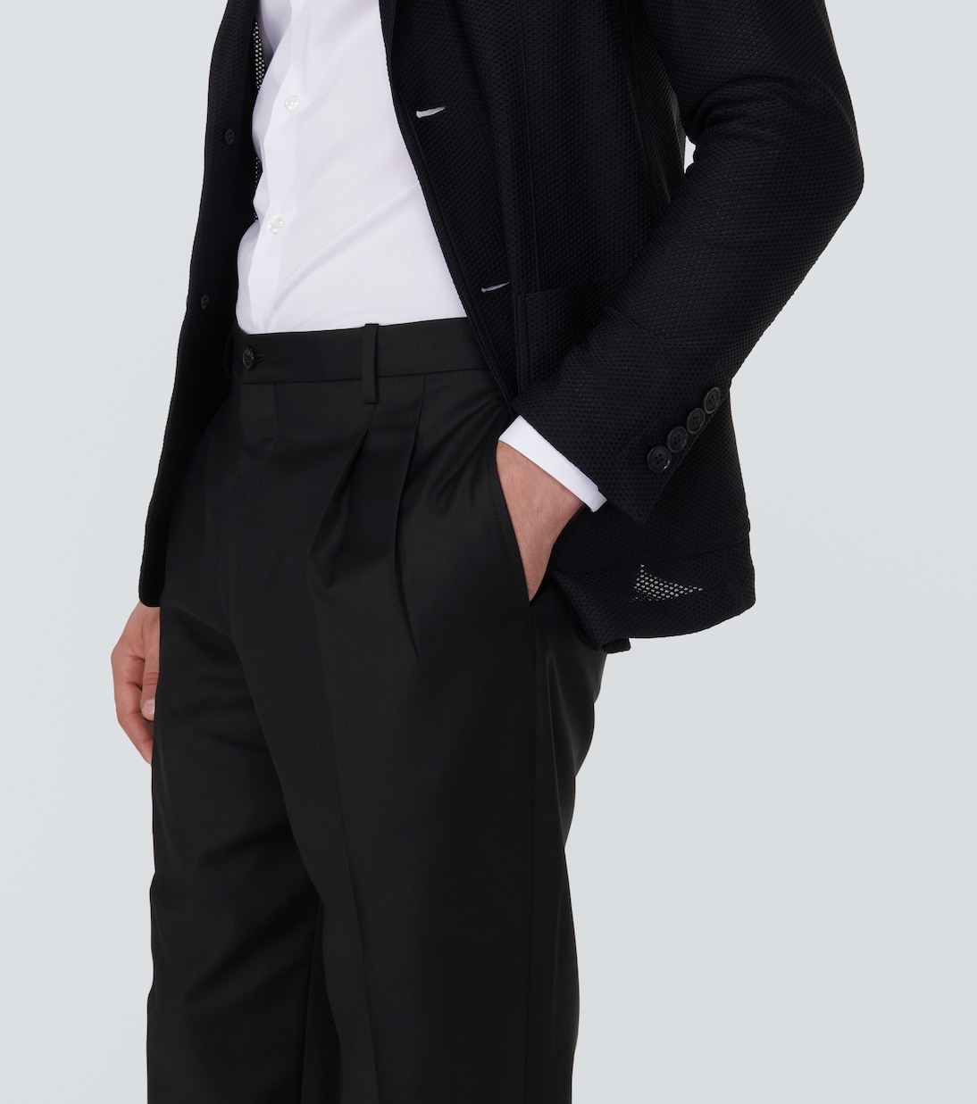 Wool and cashmere slim pants | Giorgio Armani