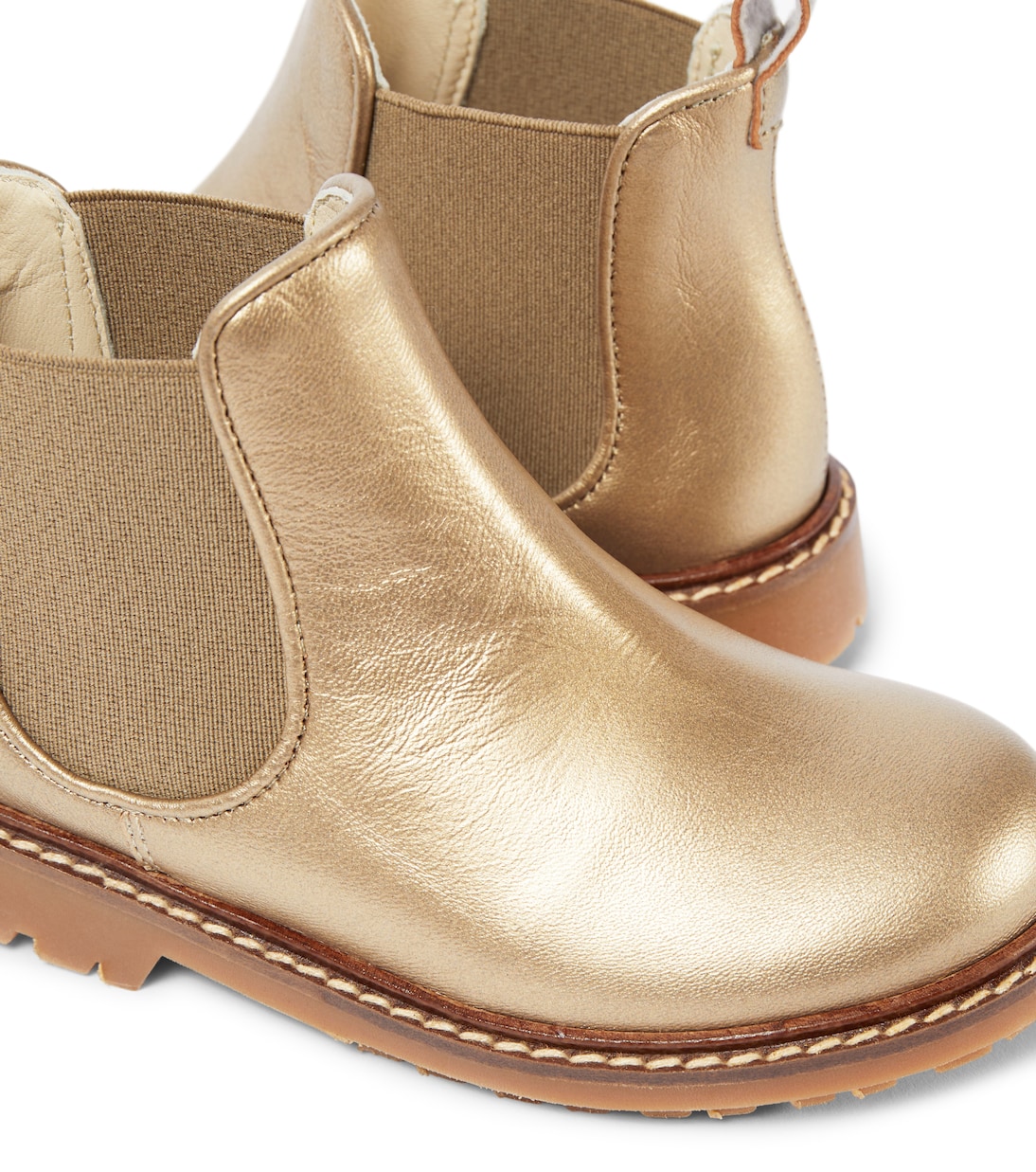 Stivali Mathis in pelle metallizzata | Bonpoint