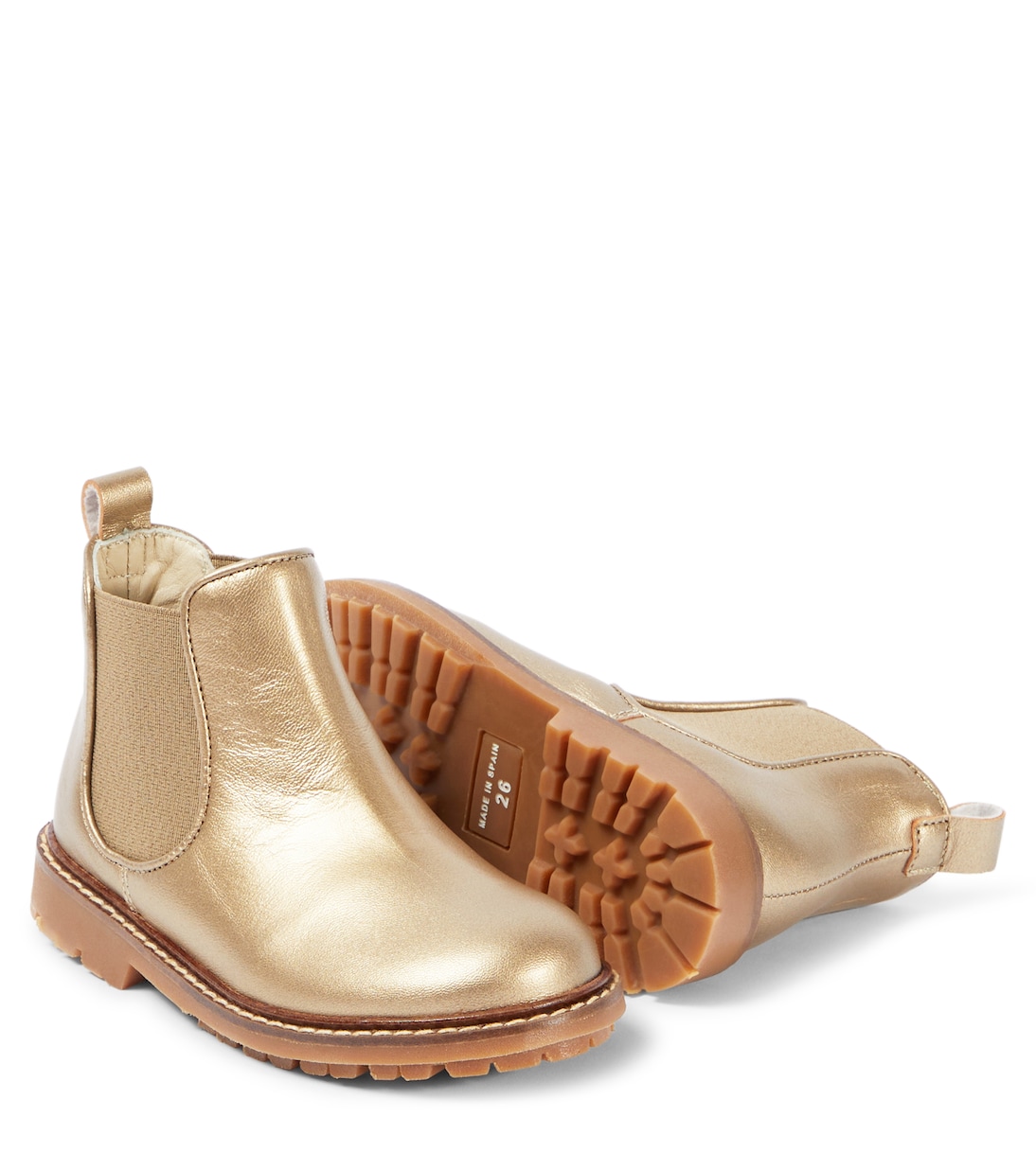 Stivali Mathis in pelle metallizzata | Bonpoint