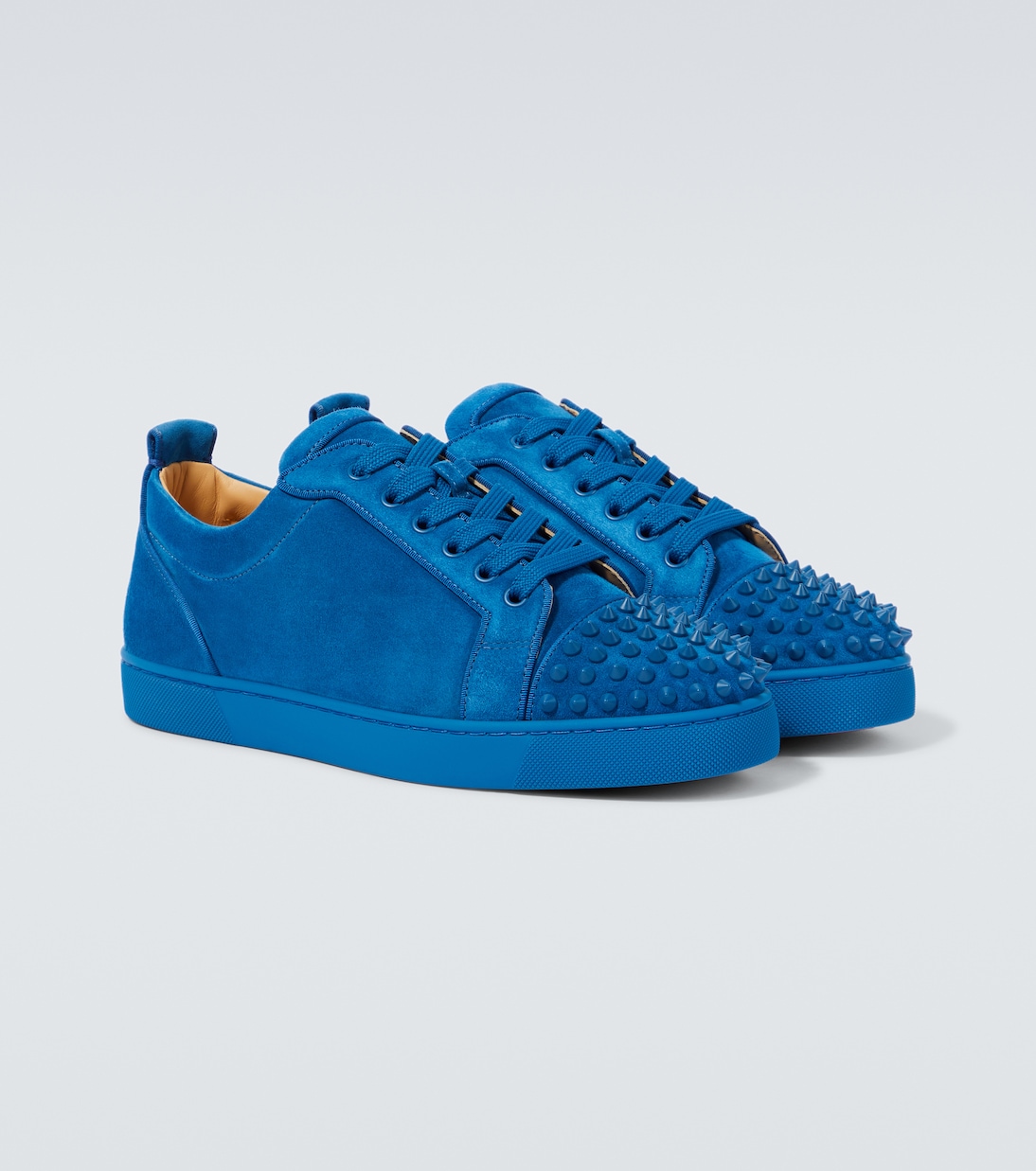 Baskets Louis Junior Spikes en daim | Christian Louboutin