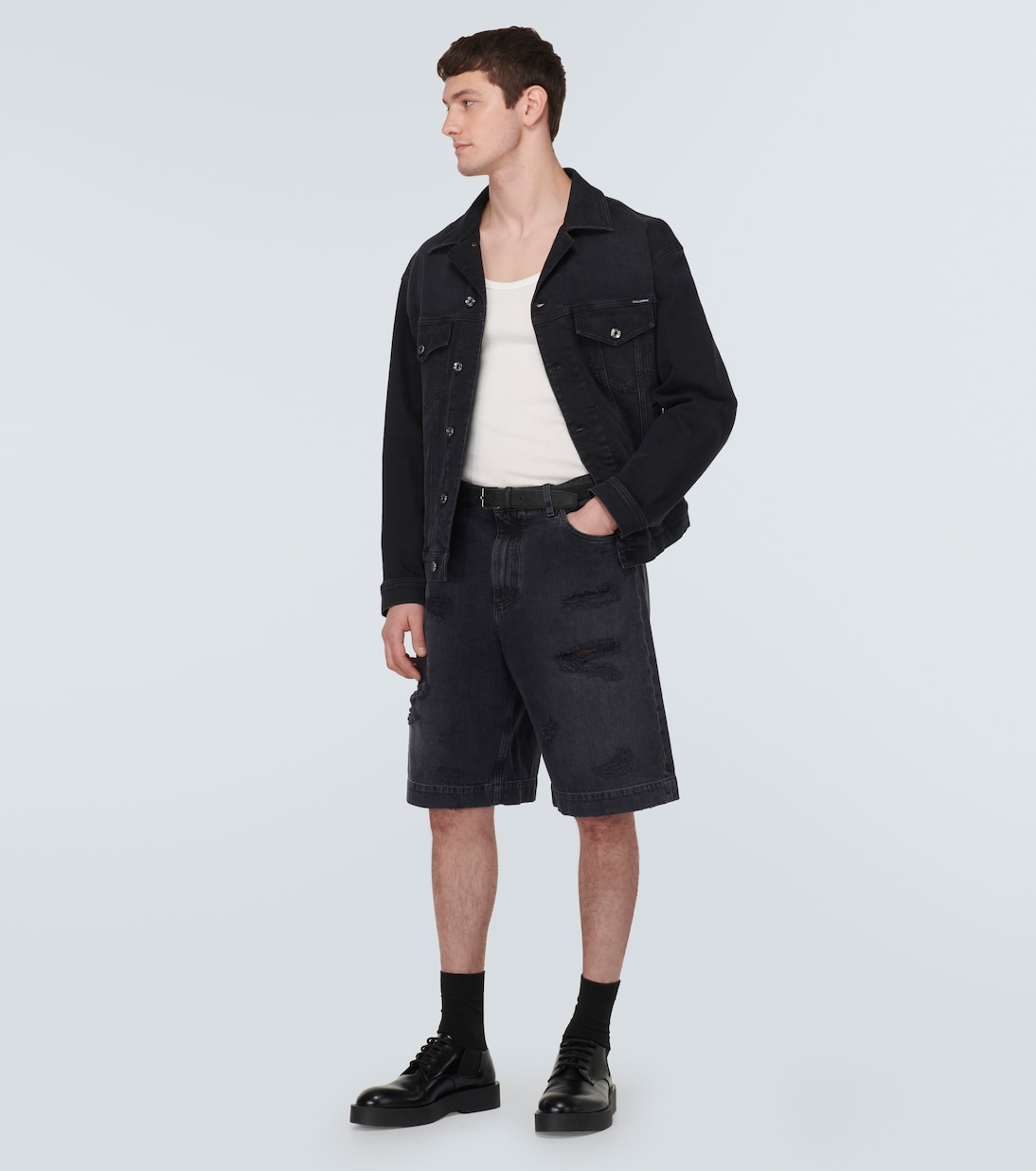 Shorts de denim efecto desgastado | Dolce&Gabbana