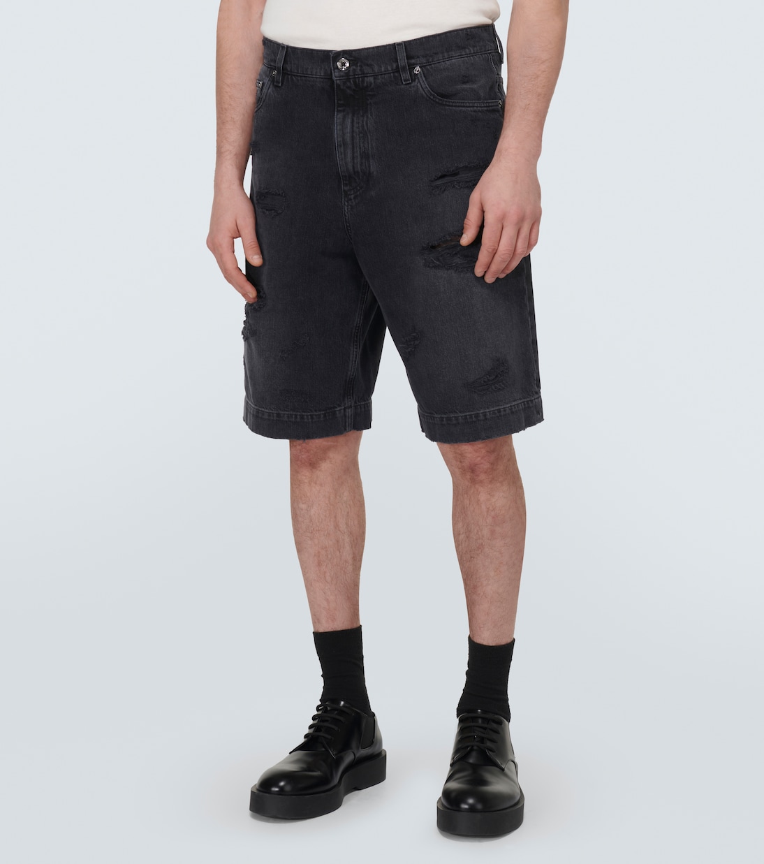 Shorts de denim efecto desgastado | Dolce&Gabbana