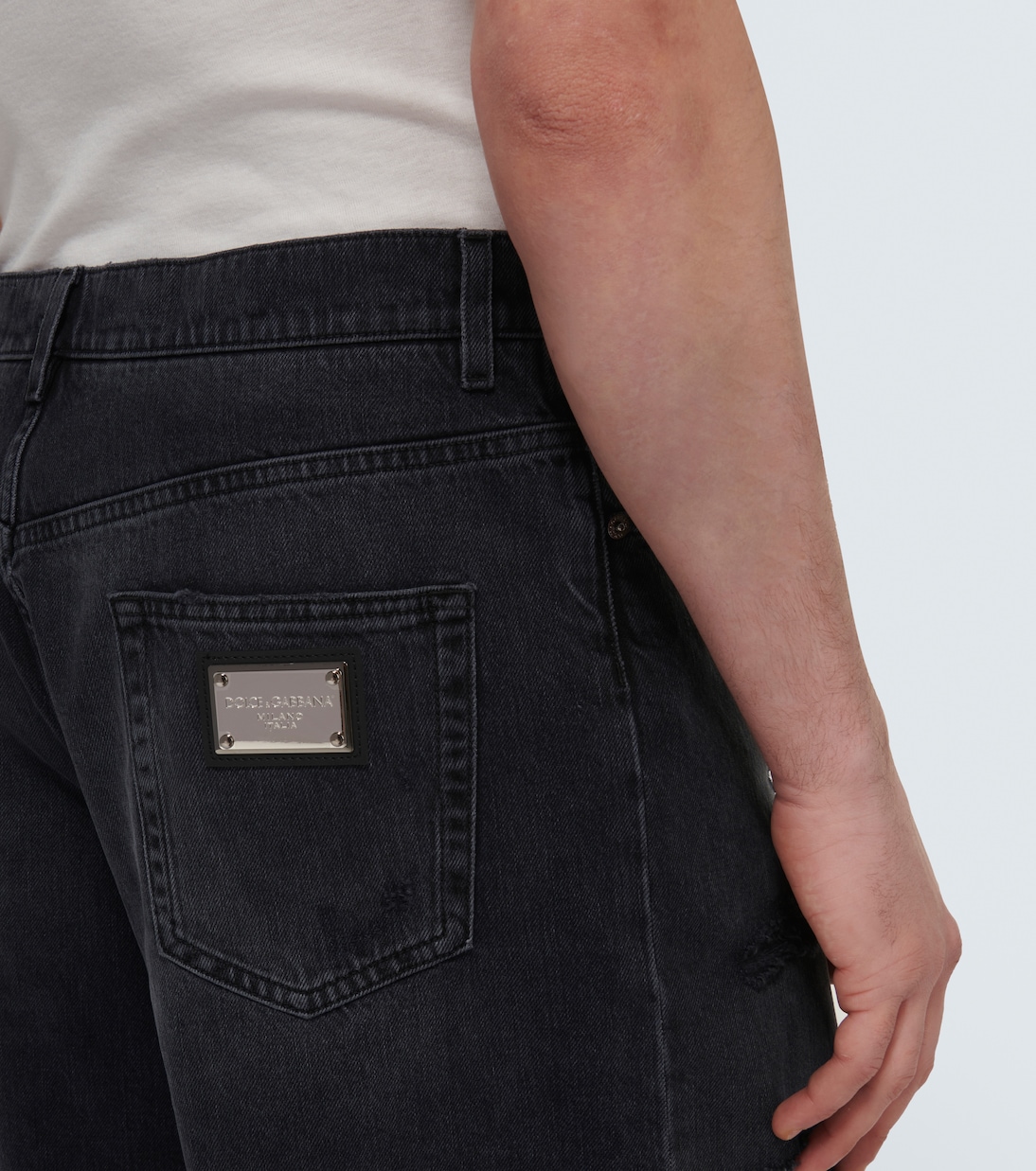 Shorts de denim efecto desgastado | Dolce&Gabbana