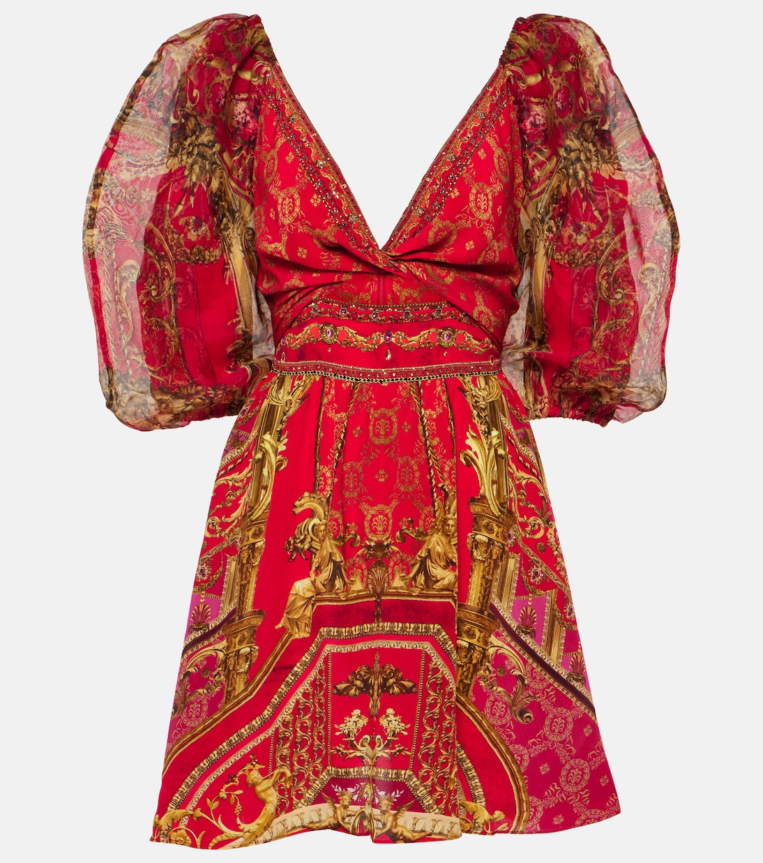Printed silk minidress | Camilla