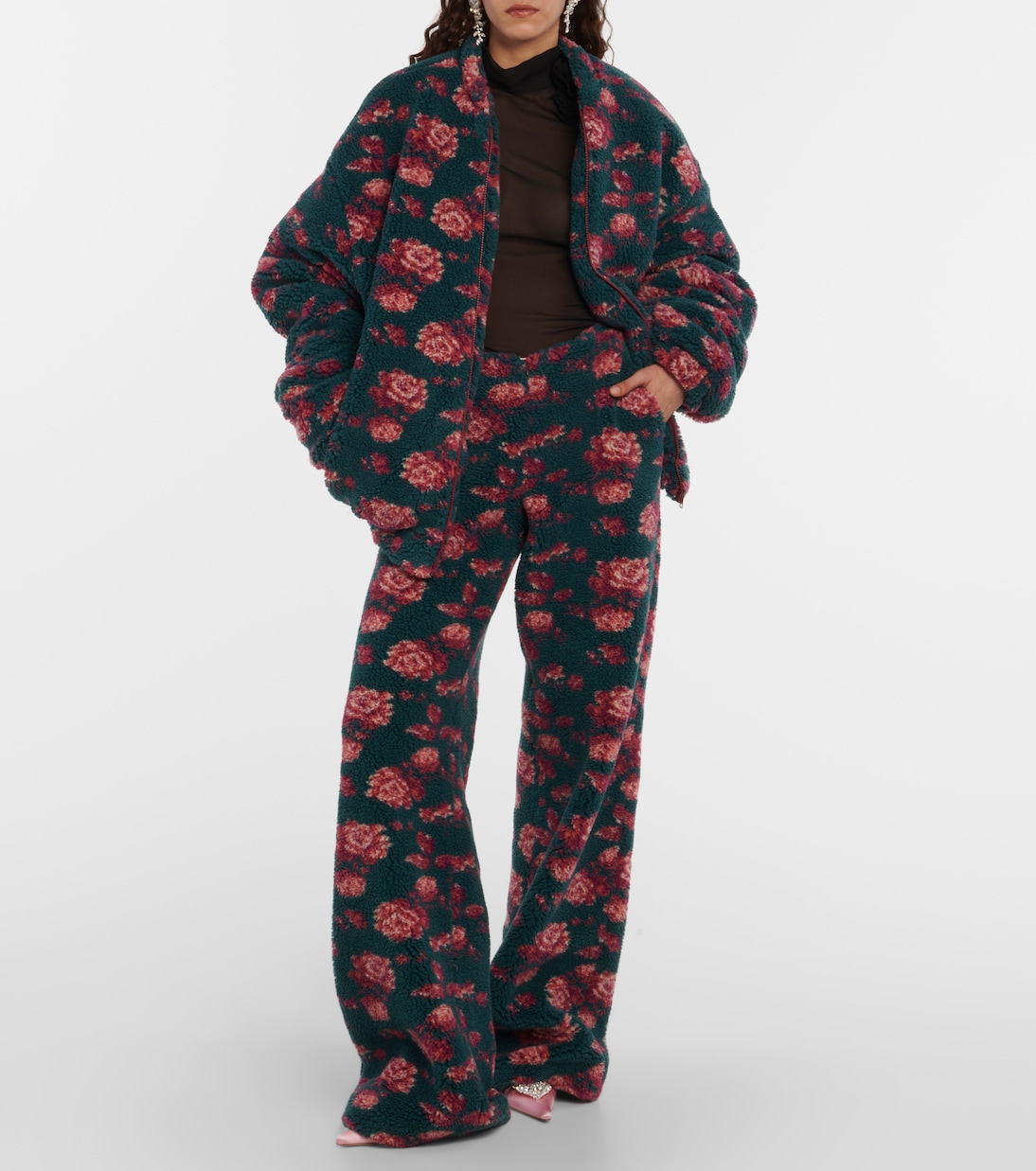 Pantaloni regular in shearling | Magda Butrym