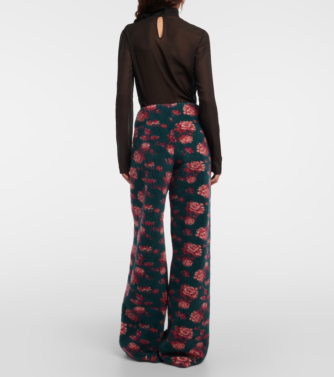 Pantaloni regular in shearling | Magda Butrym