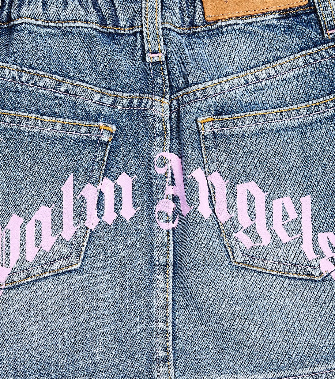 Gonna di jeans con logo | Palm Angels Kids