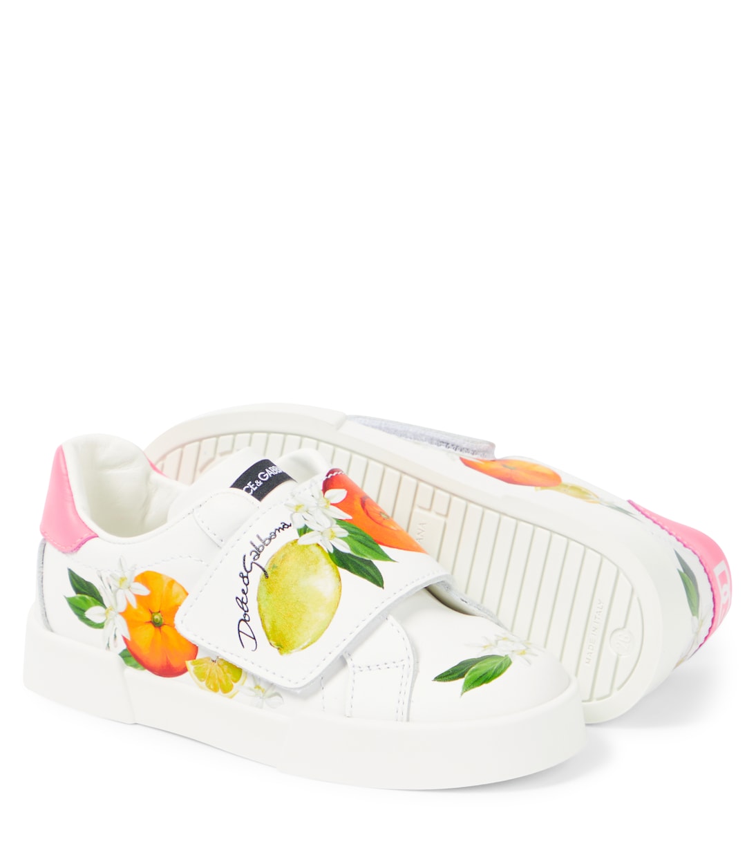 Sneakers in pelle con stampa | Dolce&Gabbana Kids