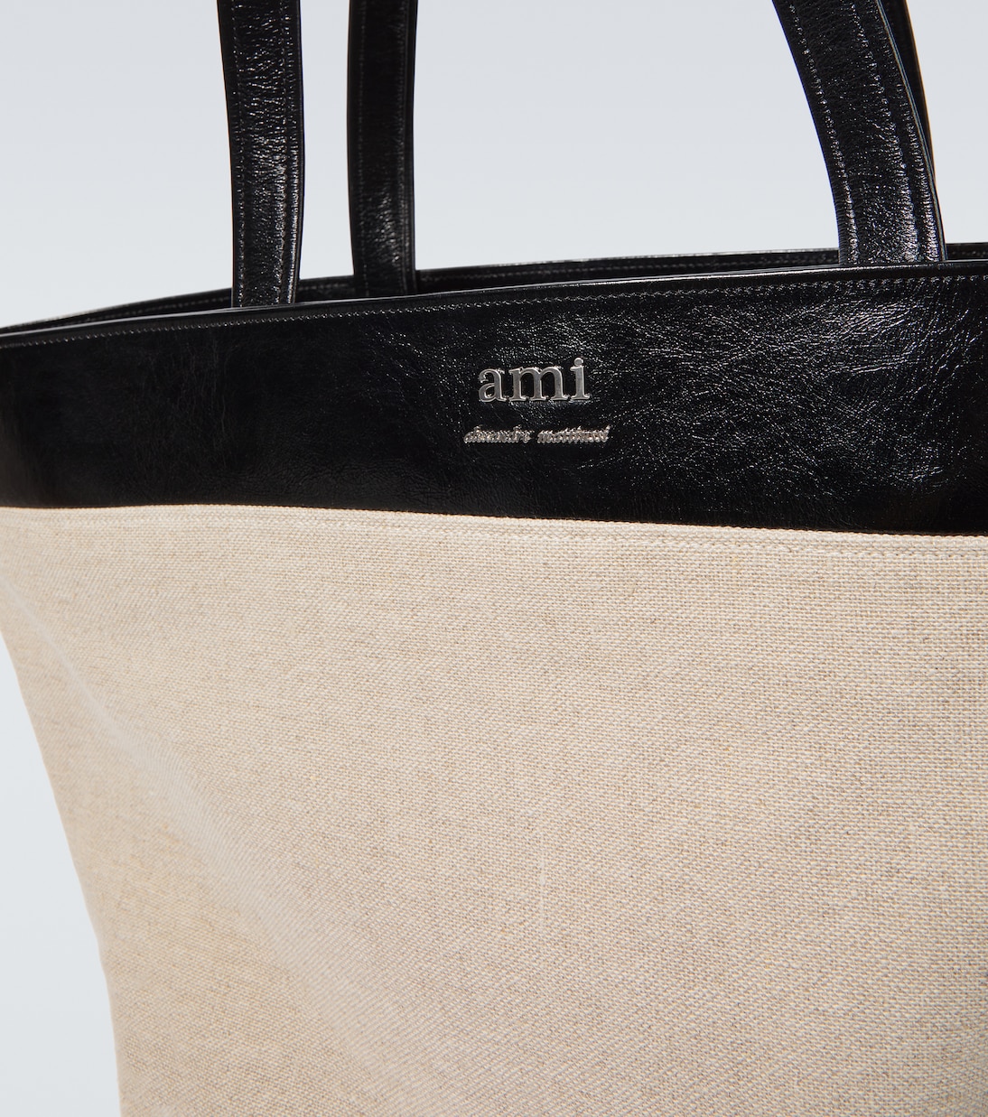 Tote aus Canvas mit Leder | Ami Paris