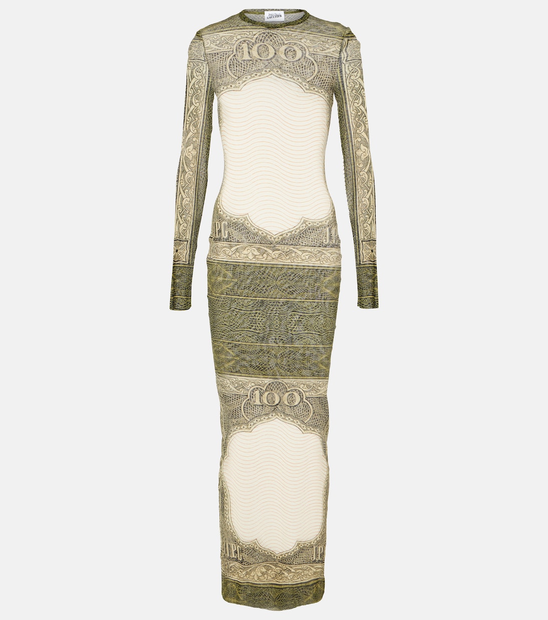 Abito lungo in mesh con stampa | Jean Paul Gaultier