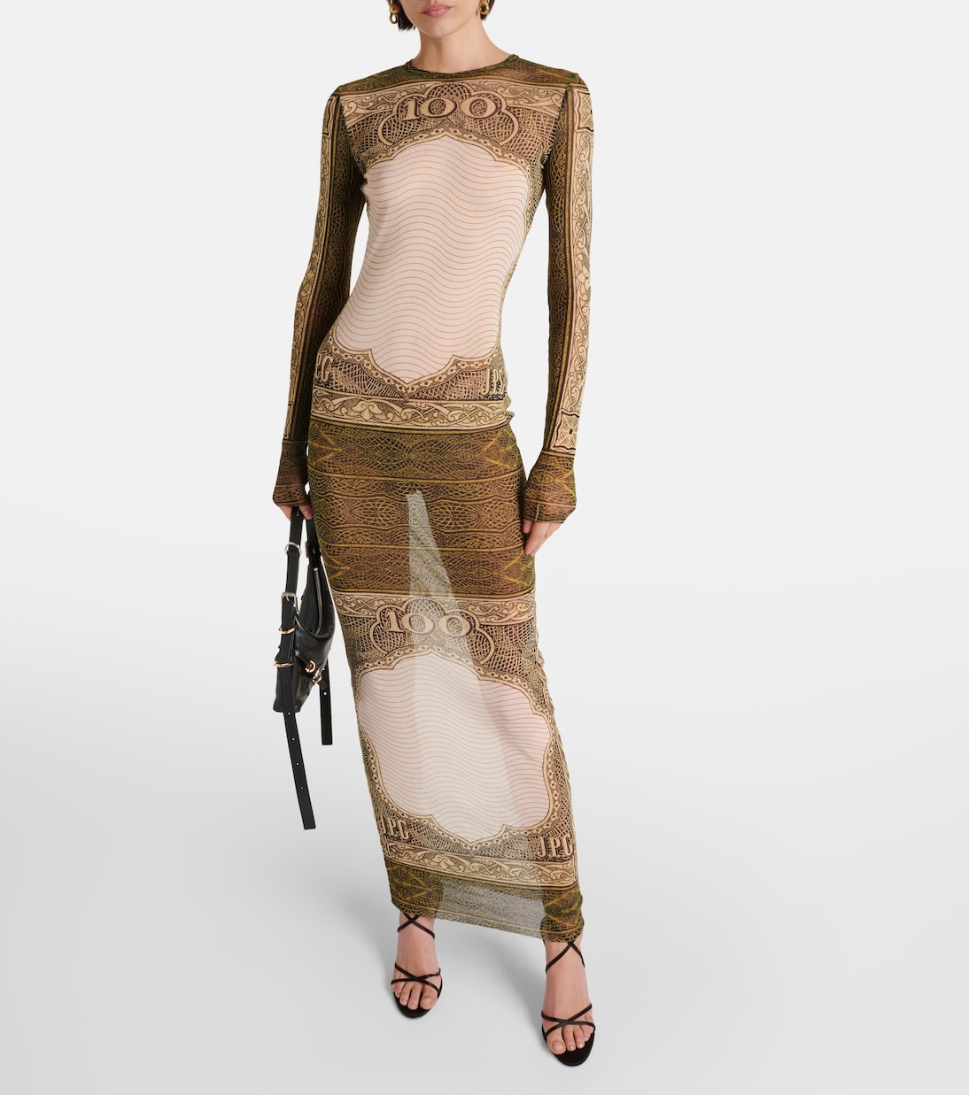 Abito lungo in mesh con stampa | Jean Paul Gaultier