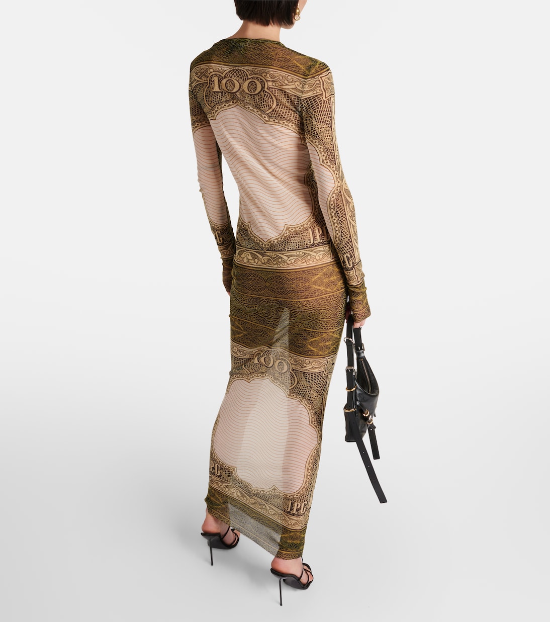 Abito lungo in mesh con stampa | Jean Paul Gaultier