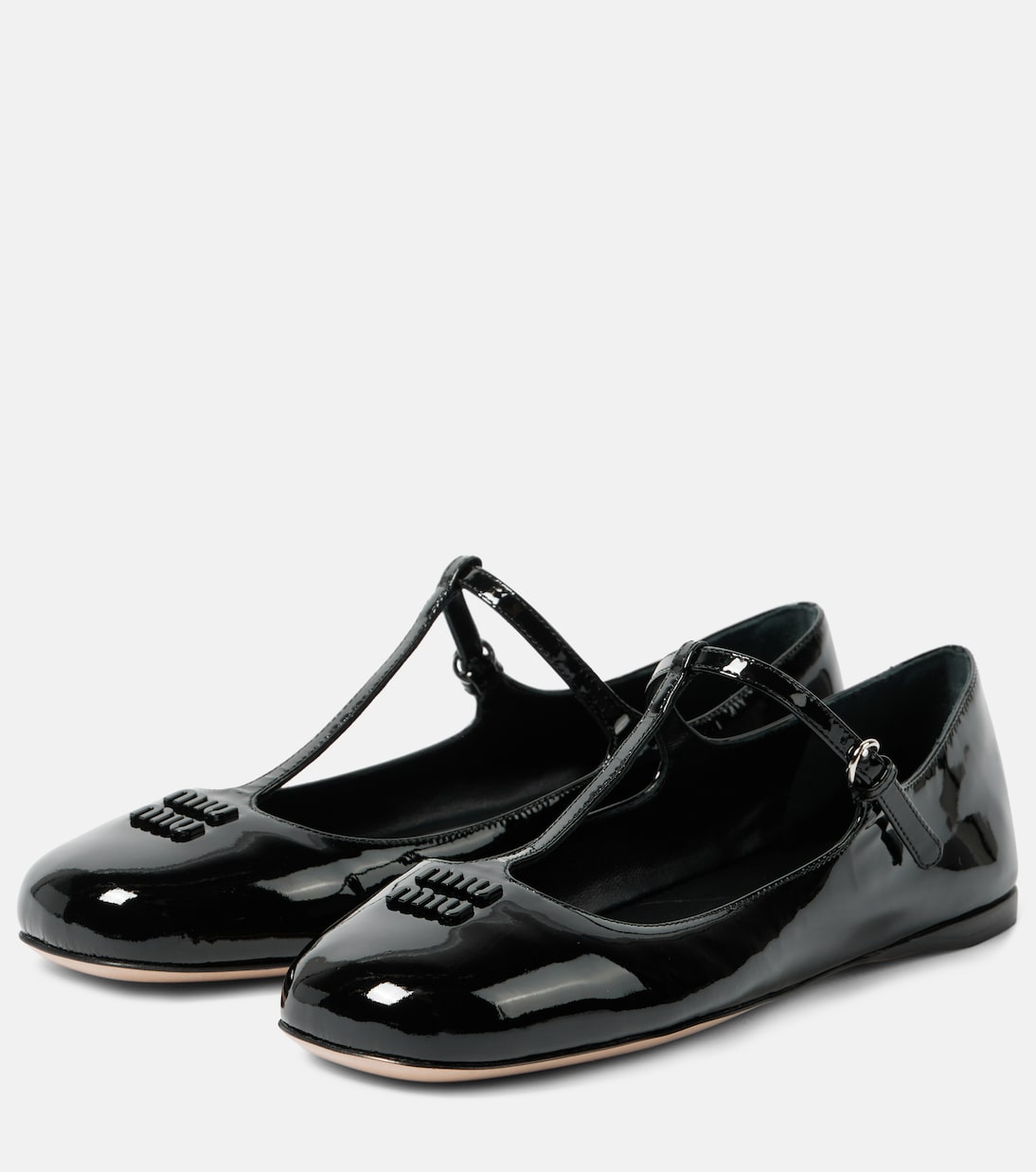 Ballerinas aus Lackleder | Miu Miu