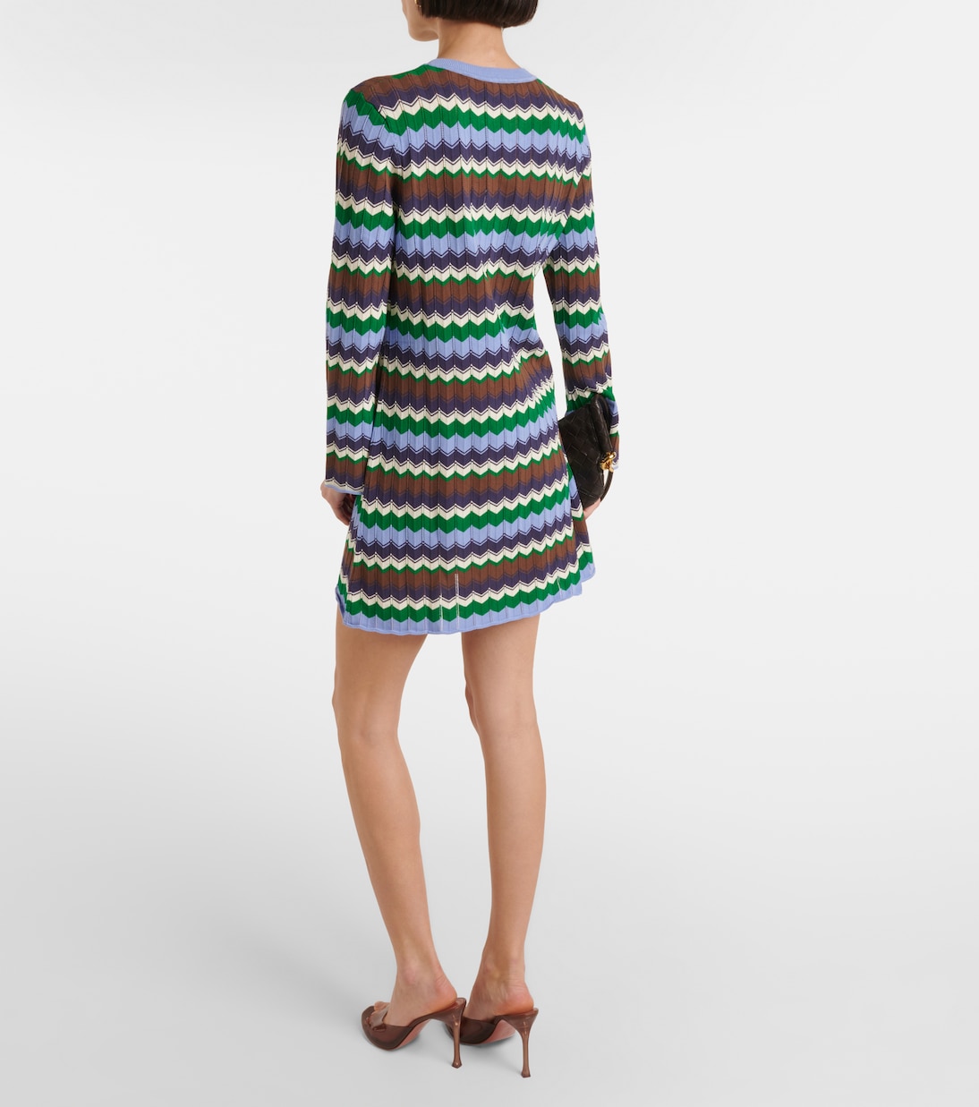 Mylene chevron cotton minidress | Rixo