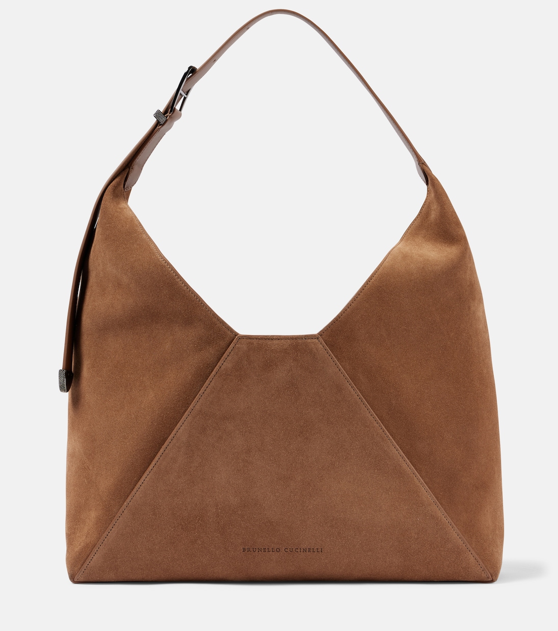 Borsa a spalla Large in suede | Brunello Cucinelli