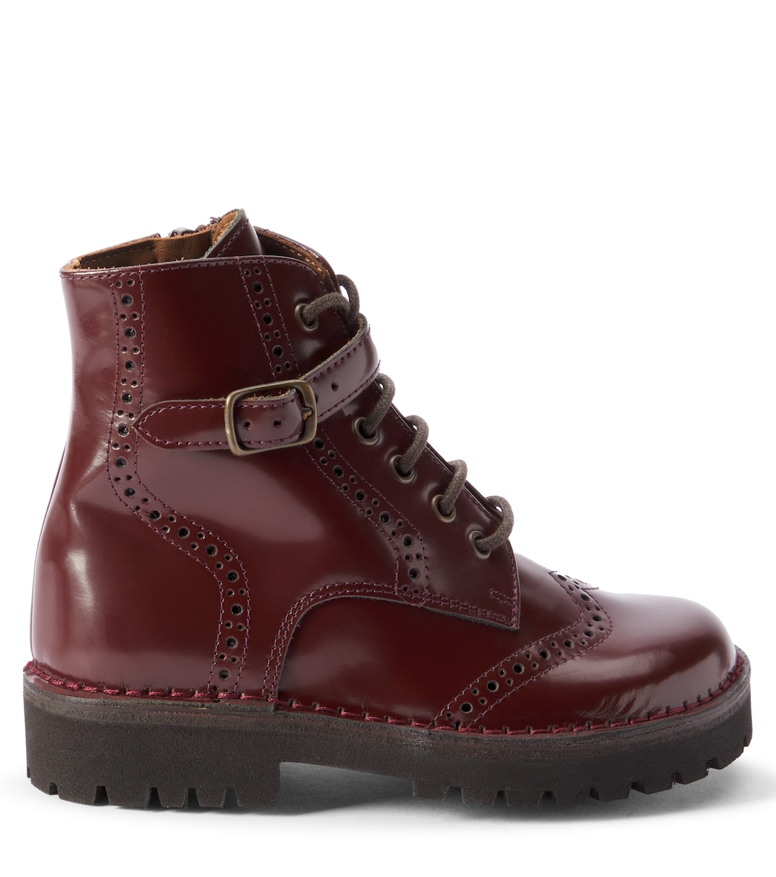 Brushed leather lace-up boots | PèPè