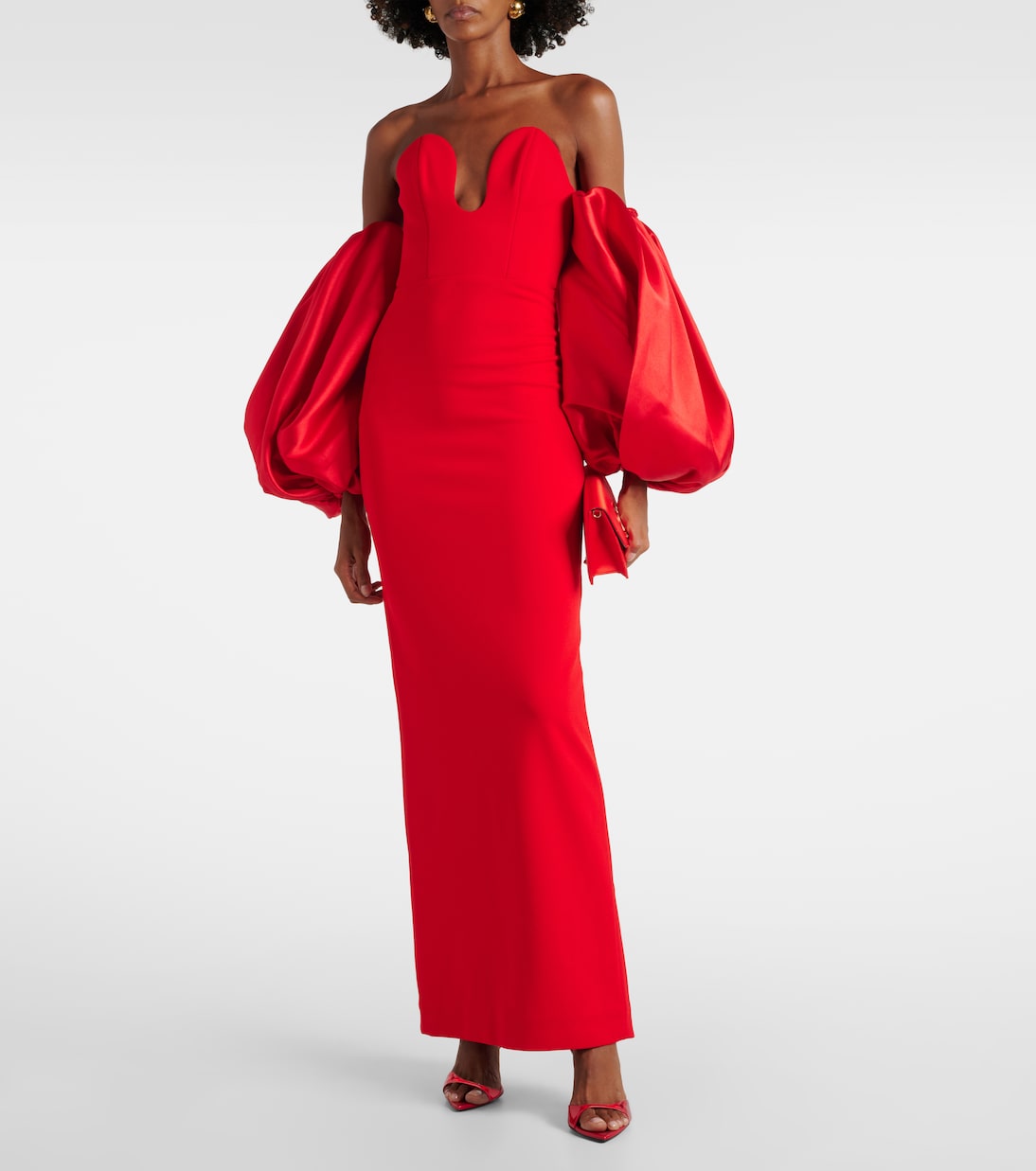 Robe longue Karina en crêpe  | Solace London