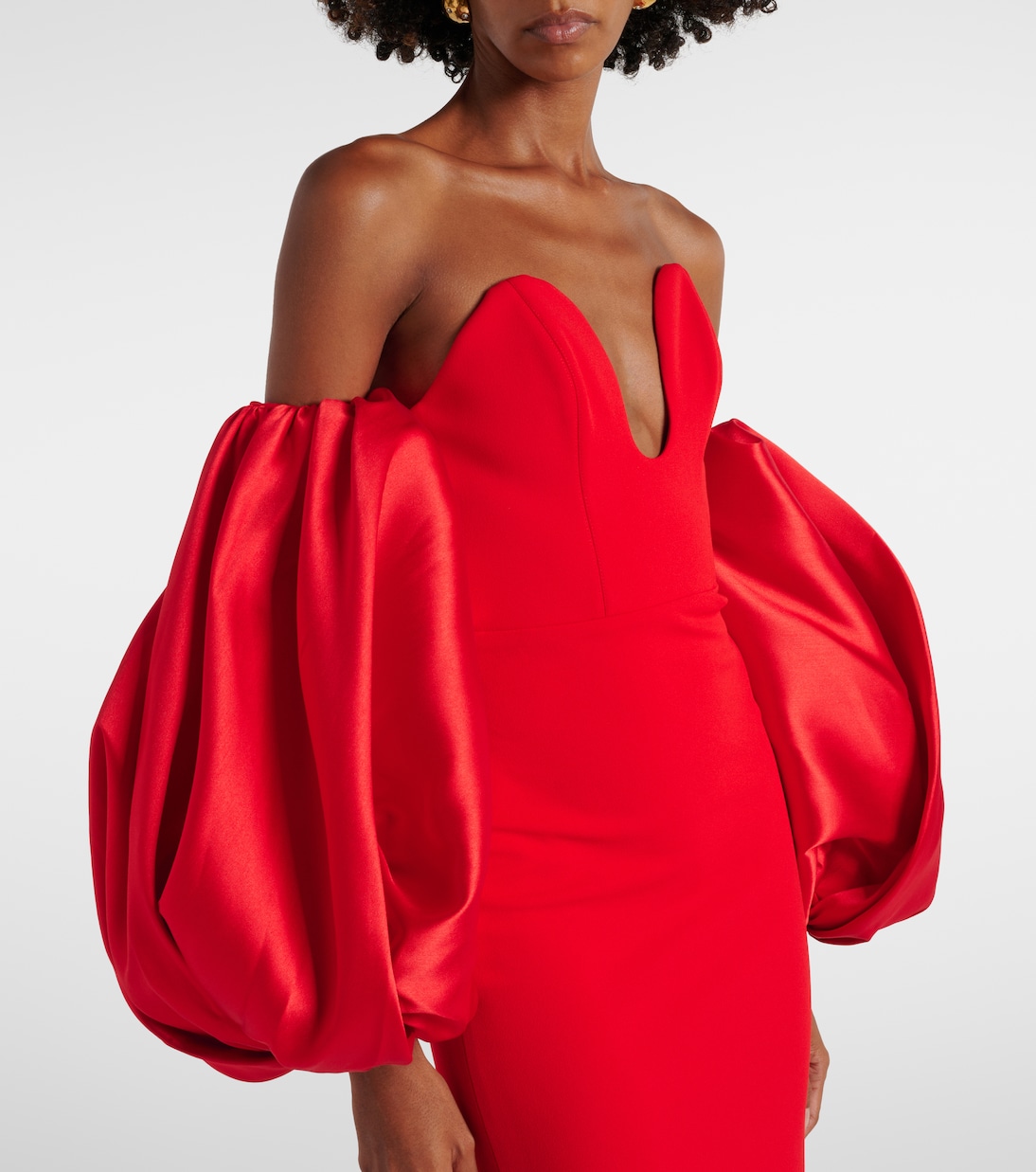 Robe longue Karina en crêpe  | Solace London