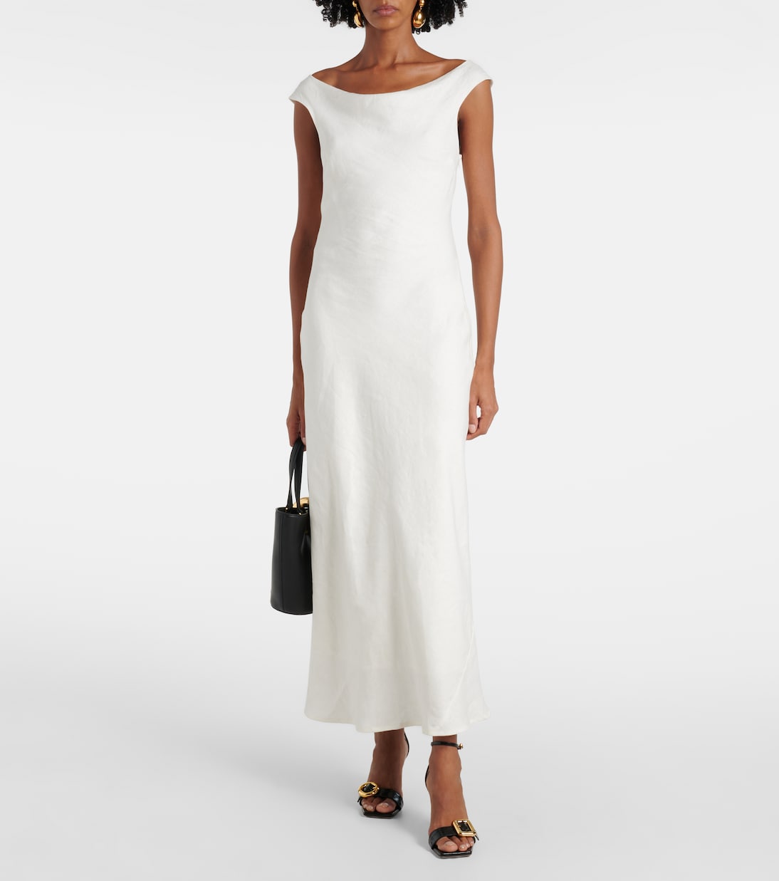 Off-Shoulder-Maxikleid Ilride aus Leinen | Faithfull