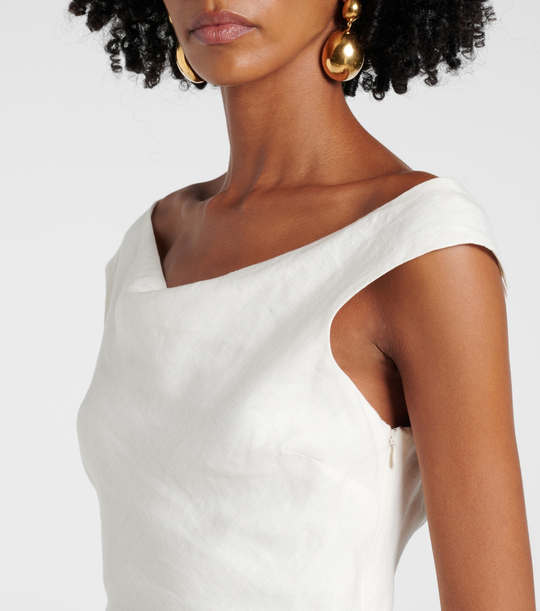 Off-Shoulder-Maxikleid Ilride aus Leinen | Faithfull