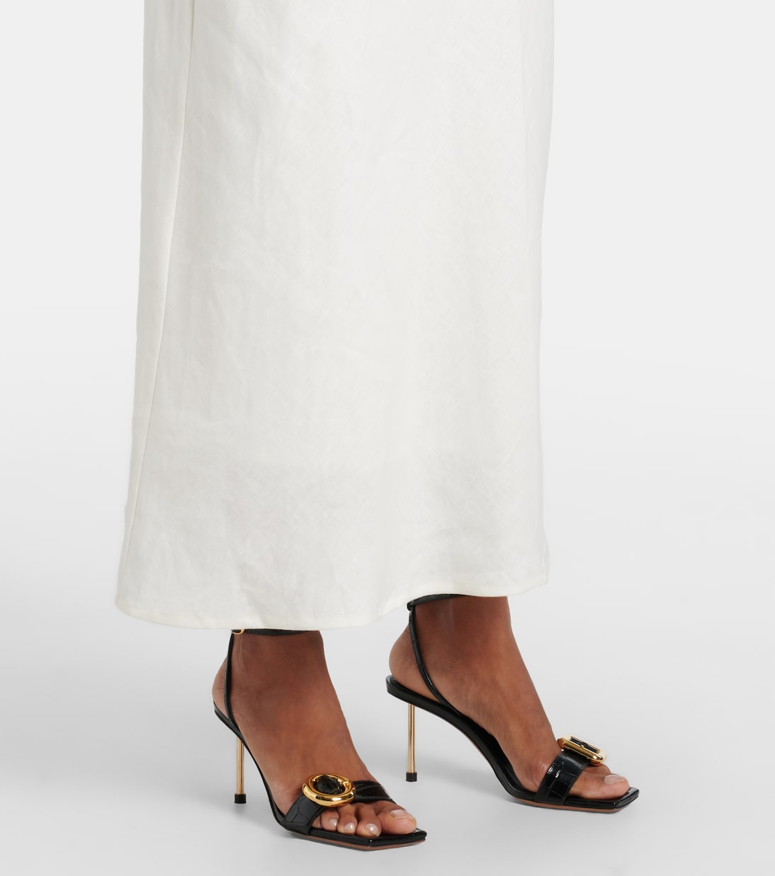 Off-Shoulder-Maxikleid Ilride aus Leinen | Faithfull
