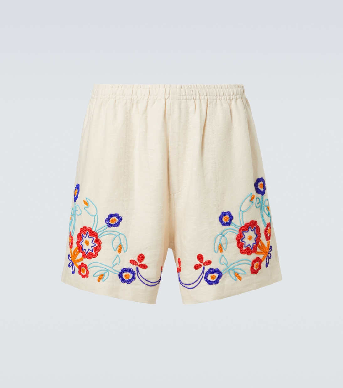 Verzierte Shorts Garden Party aus Leinen | Bode