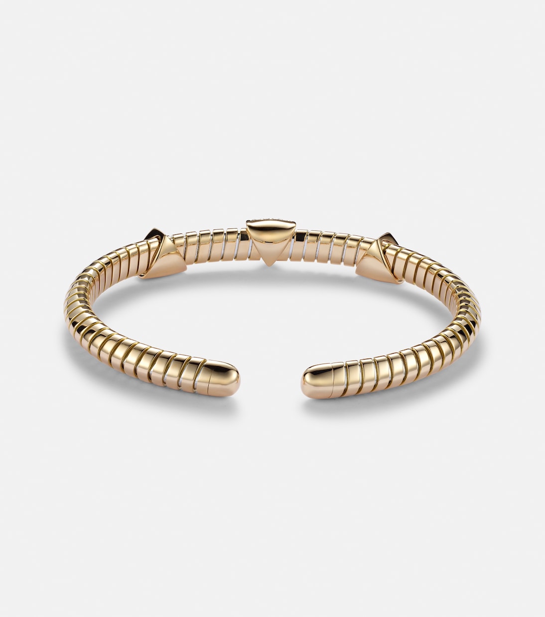 Bracciale a fascia in oro 18kt con diamanti - Trisolina 3 Station by MARINA B, perfetto per i giovani