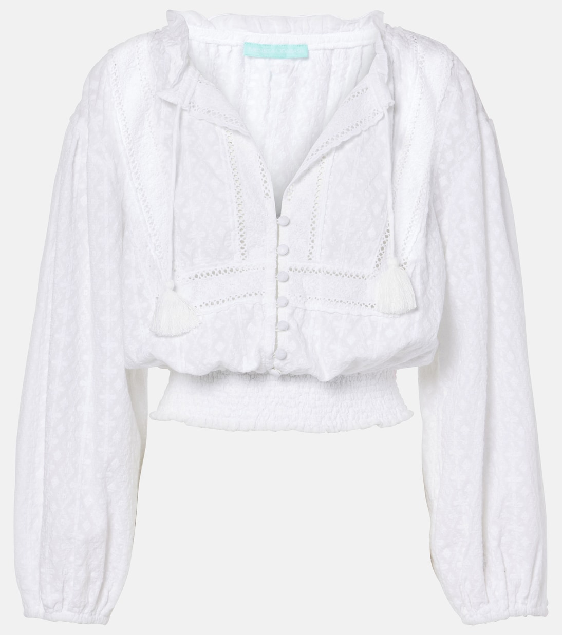 Camisa Pixi de algodón cropped | Melissa Odabash