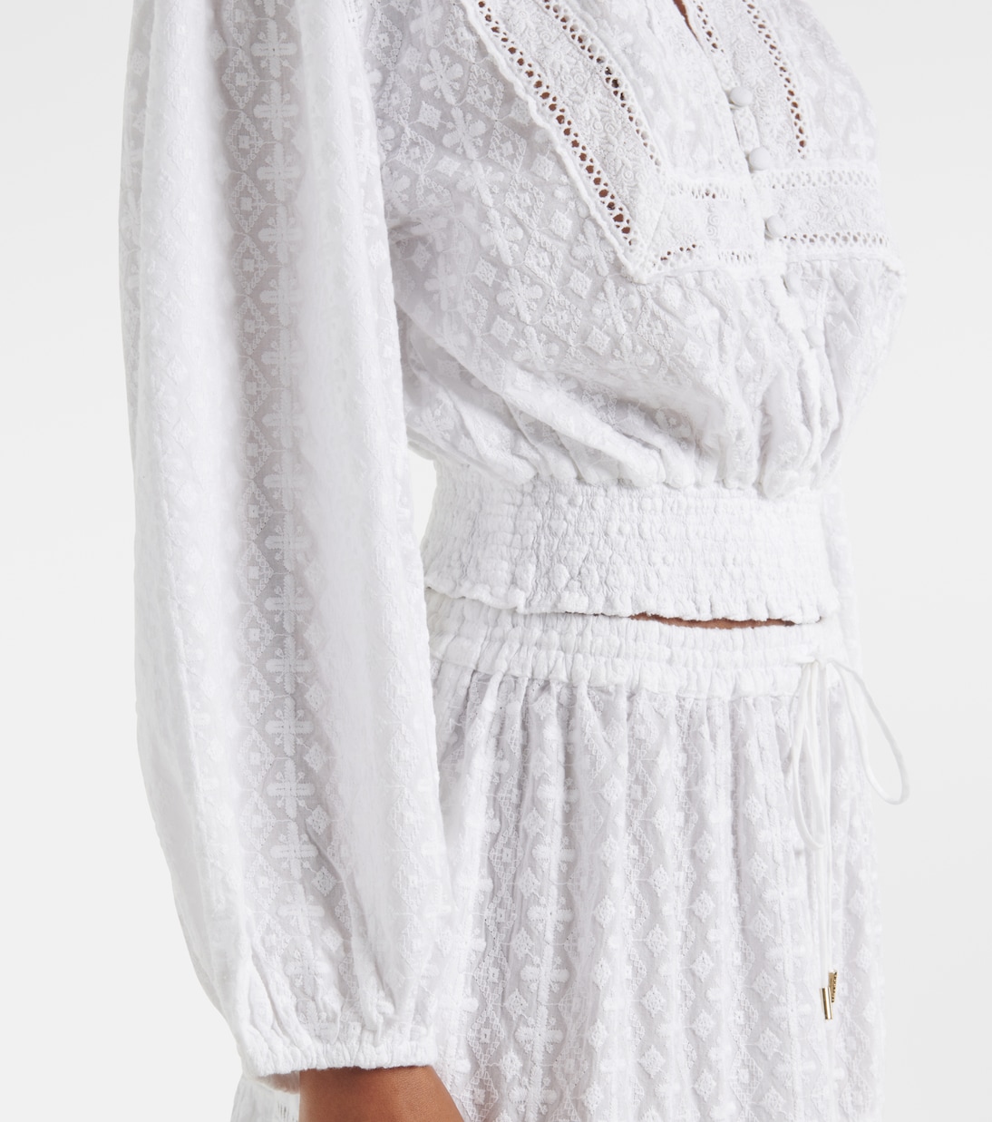 Camisa Pixi de algodón cropped | Melissa Odabash