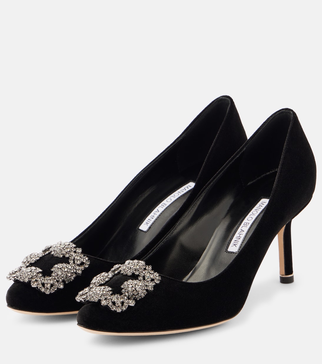 Escarpins Hangisi 70 en velours à ornements | Manolo Blahnik