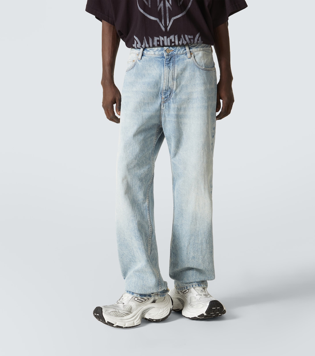 Jeans rectos de tiro medio | Balenciaga
