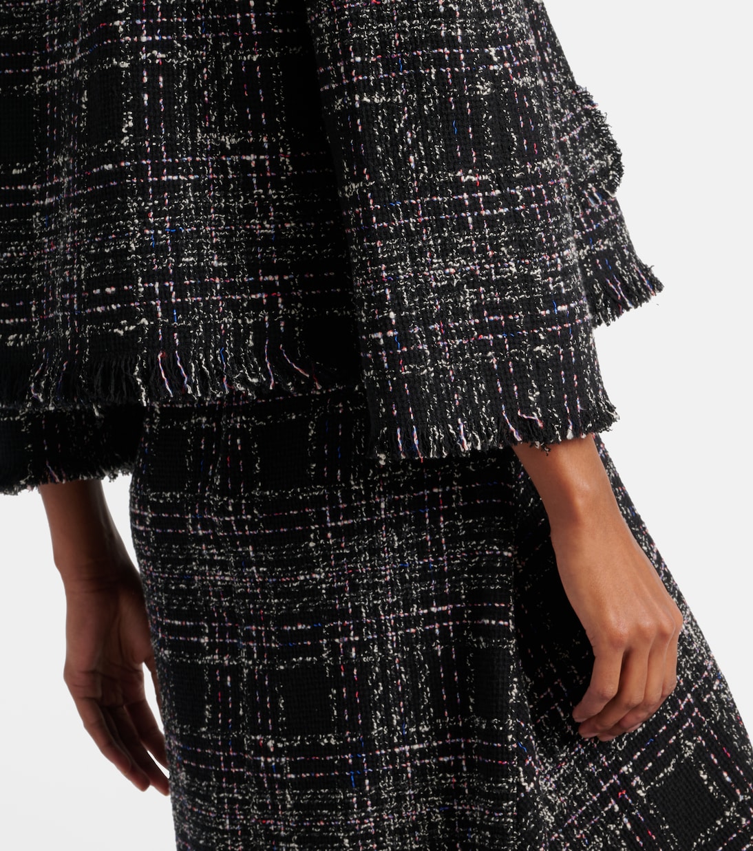 Giacca cropped in tweed di misto cotone | Erdem