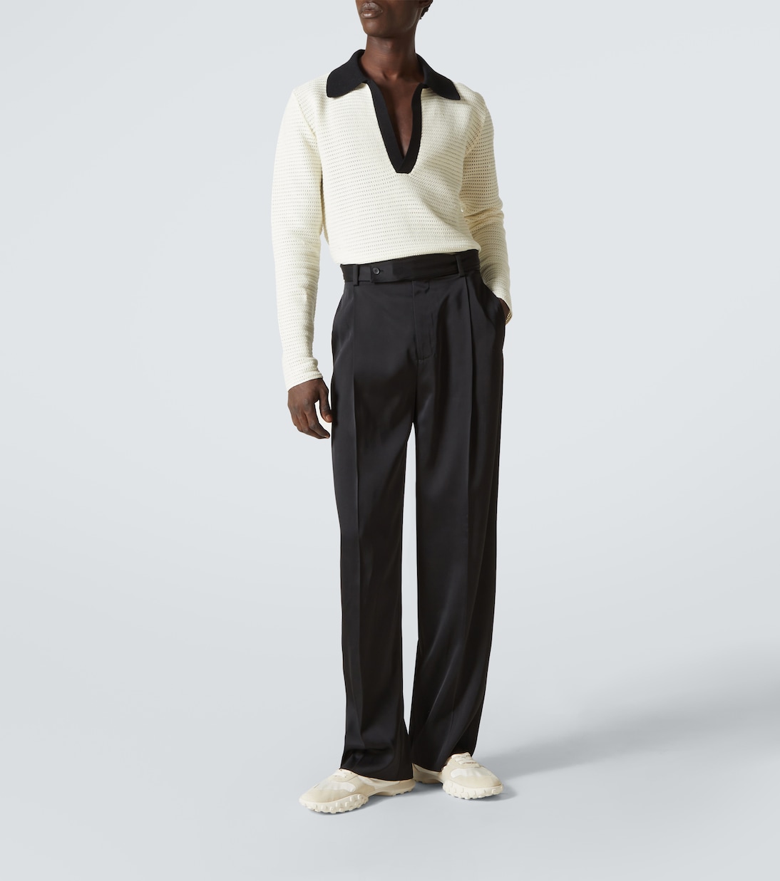 Moon suede-trimmed sneakers | Jil Sander