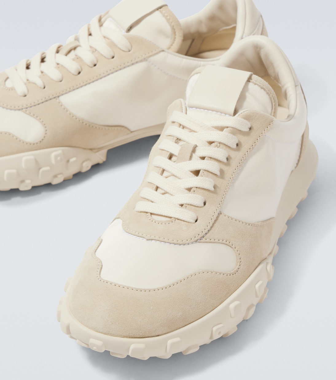 Moon suede-trimmed sneakers | Jil Sander